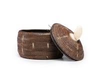 Iñupiat Baleen Basket, with Owl Finial