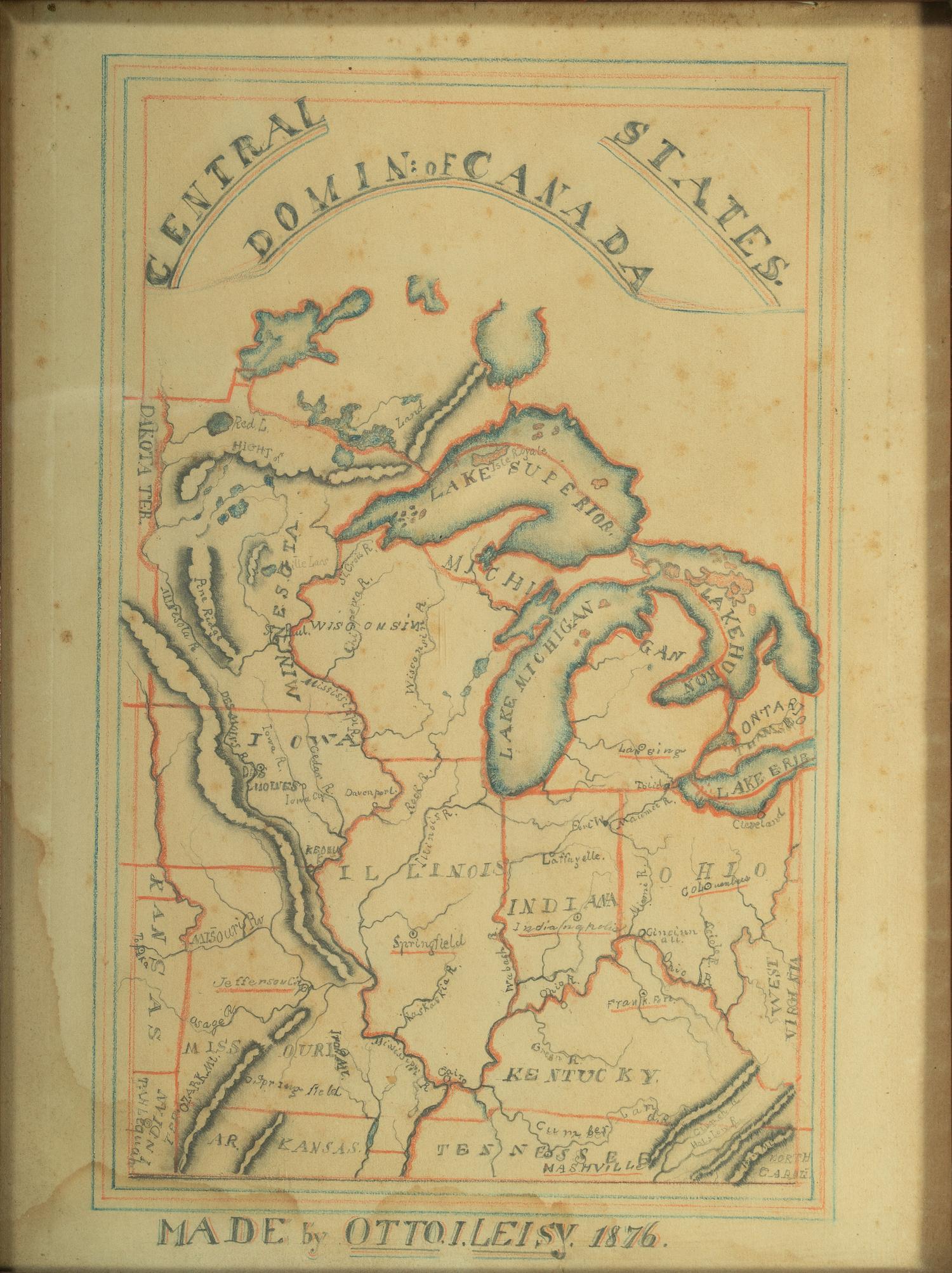 A Hand-Drawn Map of the Central States