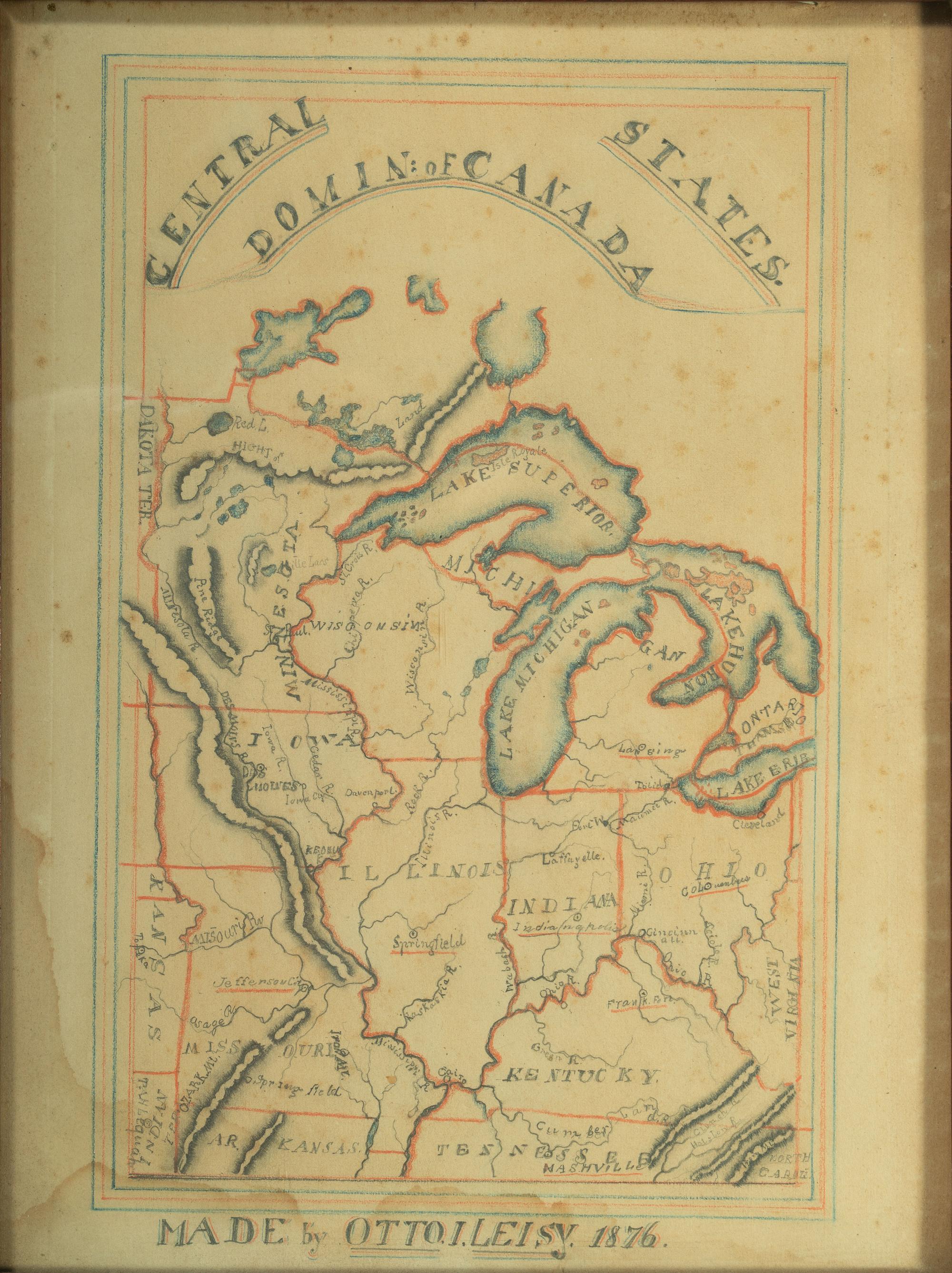 A Hand-Drawn Map of the Central States