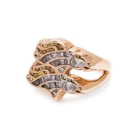DIAMOND AND COLORED DIAMOND DENVER BRONCOS RING