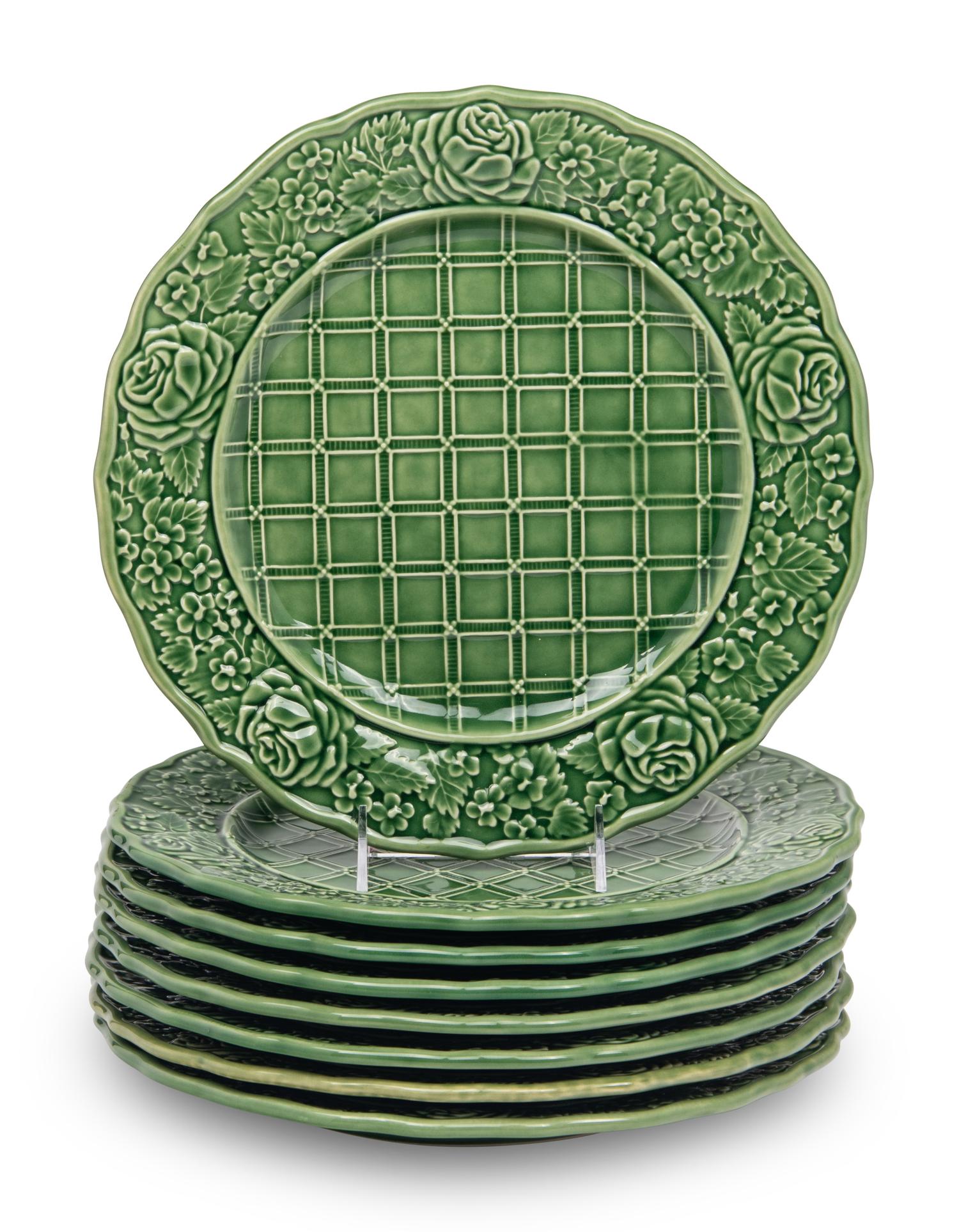 A Set of Eight Portuguese Majolica Chargers