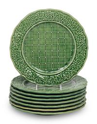A Set of Eight Portuguese Majolica Chargers