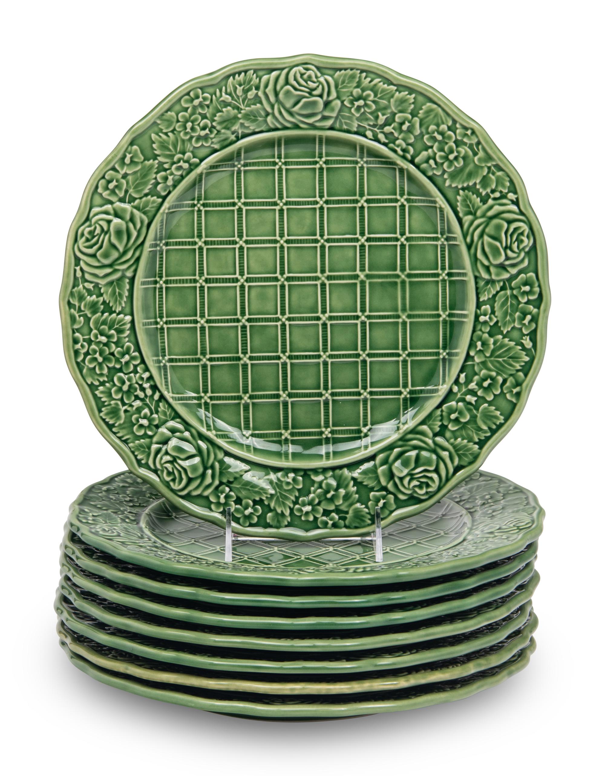 A Set of Eight Portuguese Majolica Chargers