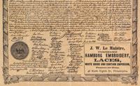 (BROADSIDE) Declaration of Independence. Centennial Memorial Broadside. New York, c. 1876.