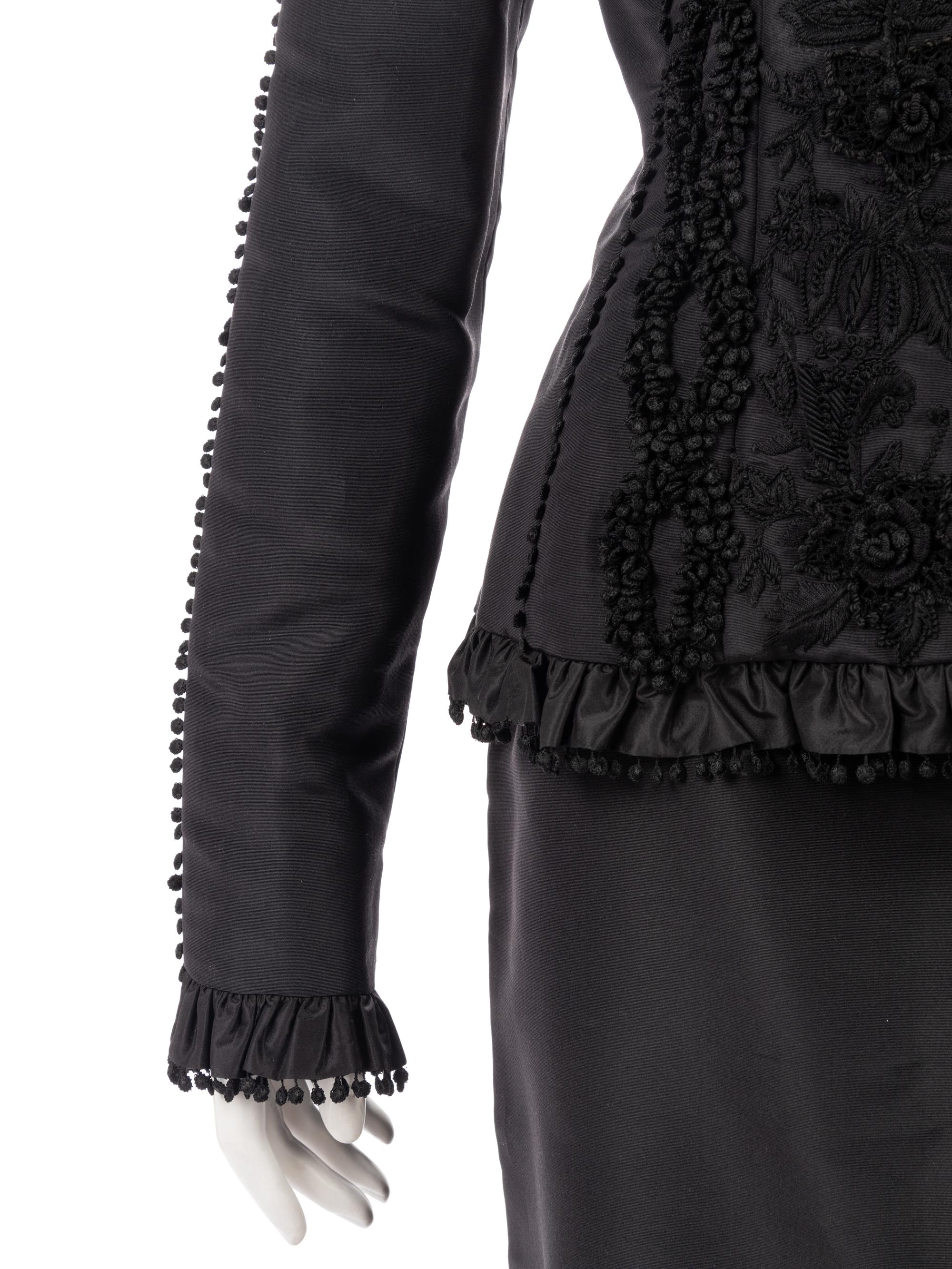 Two Two-Piece Skirt Suit Ensembles: One Chanel, One Oscar de la Renta, ca. 2000