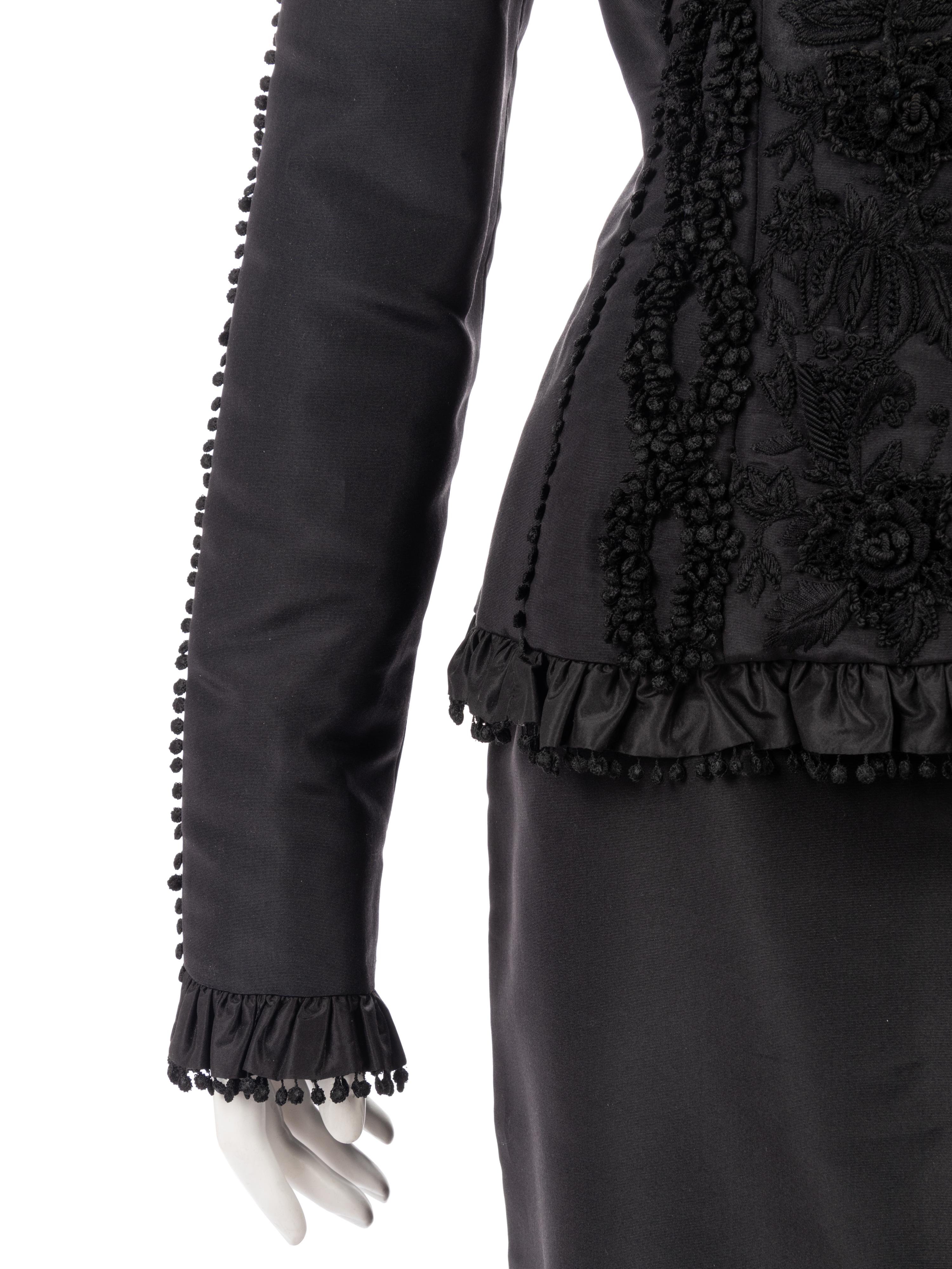 Two Two-Piece Skirt Suit Ensembles: One Chanel, One Oscar de la Renta, ca. 2000
