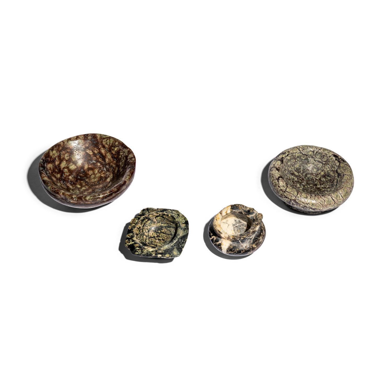 One Egyptian and Three Minoan Stone Bowls