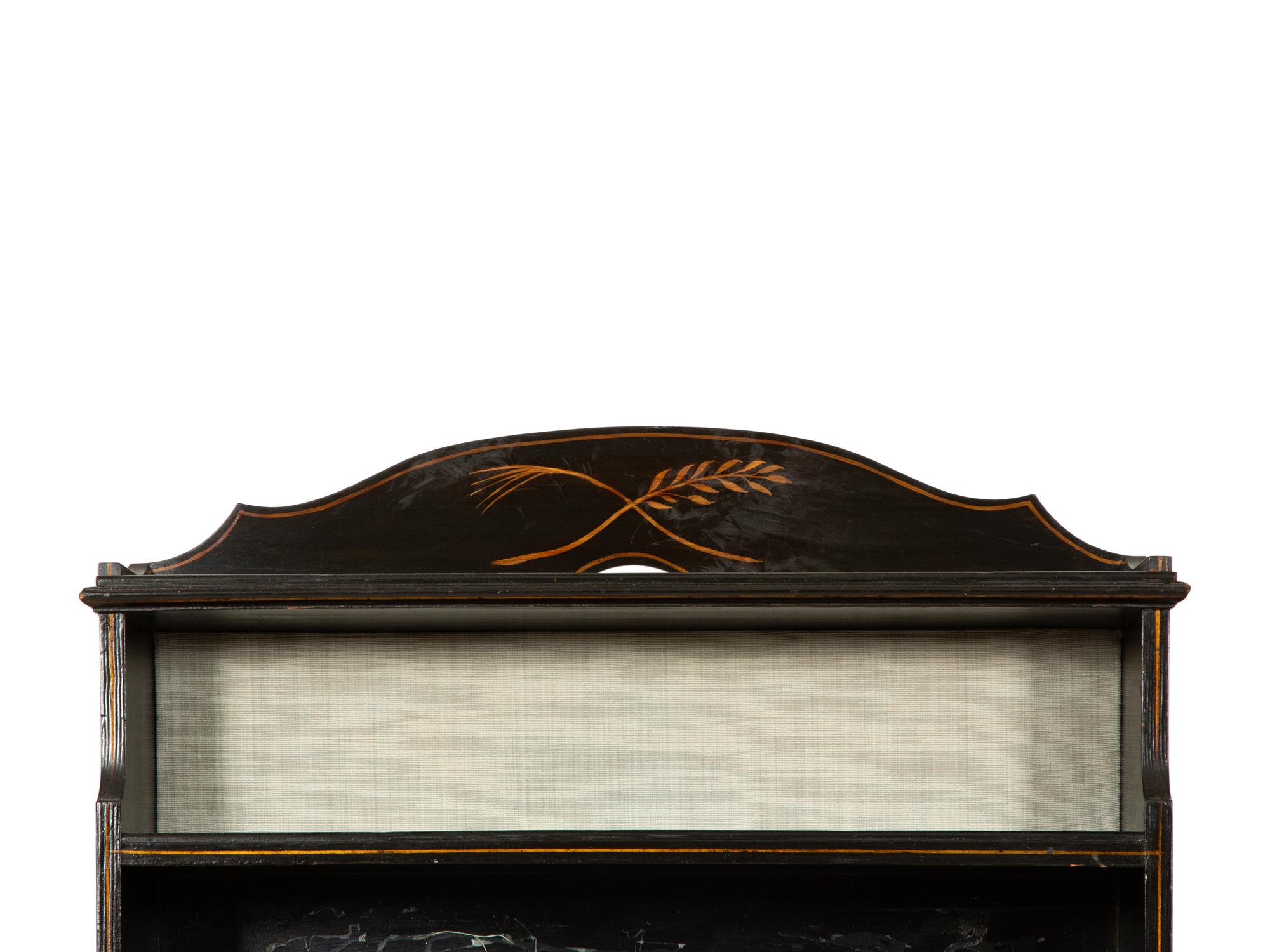 A Pair of English Painted Waterfall Bookcases
