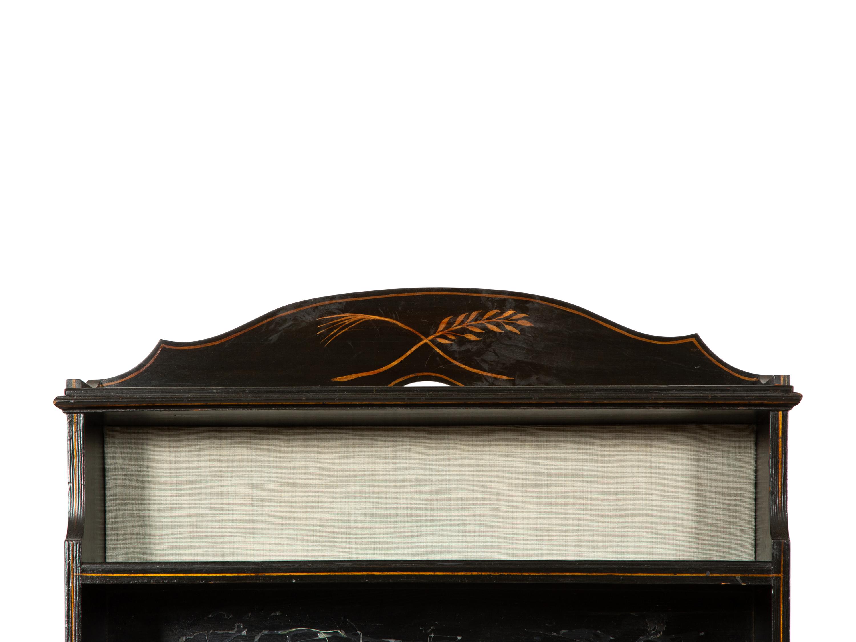 A Pair of English Painted Waterfall Bookcases