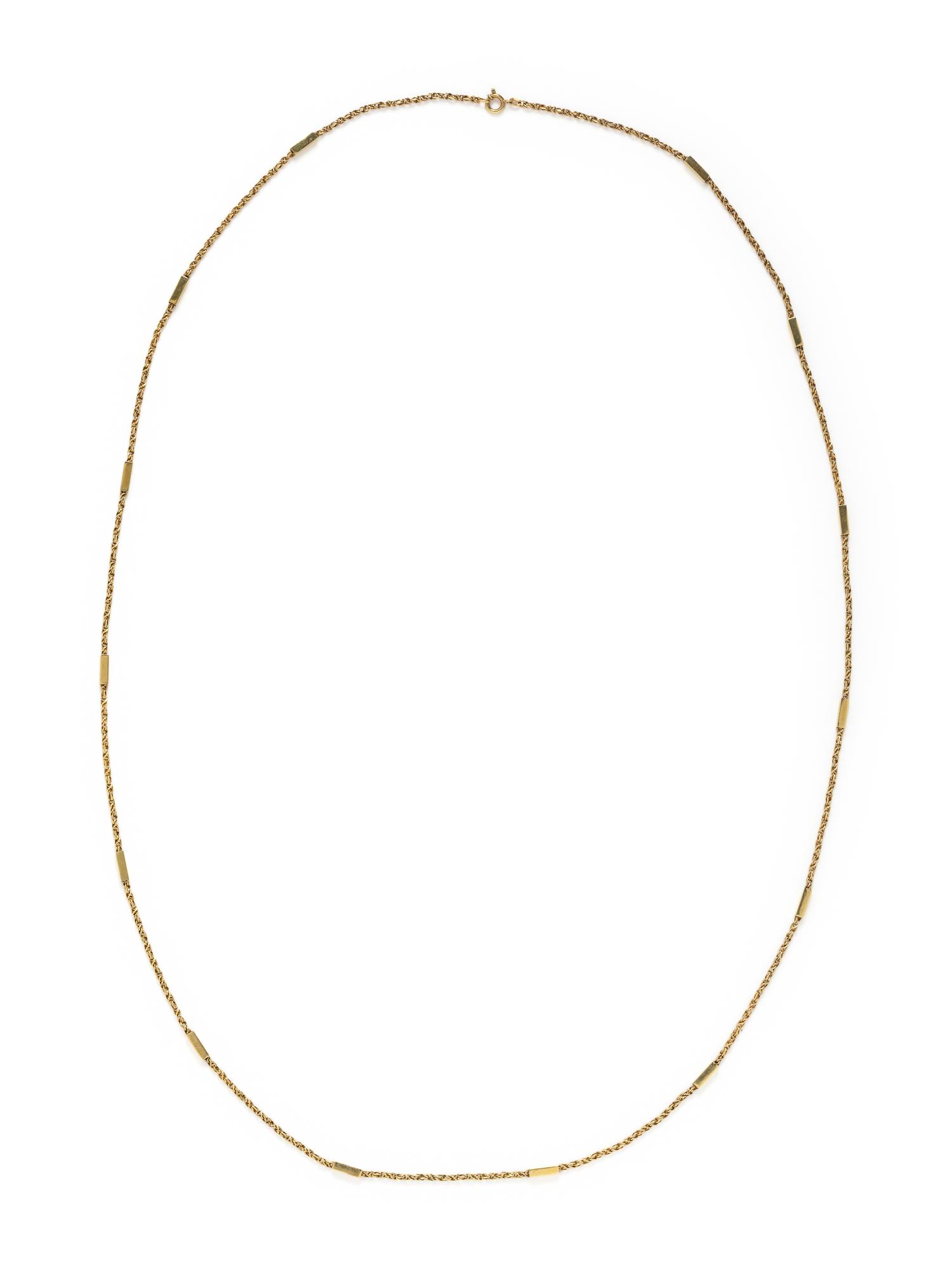 YELLOW GOLD FANCY LINK LONG CHAIN