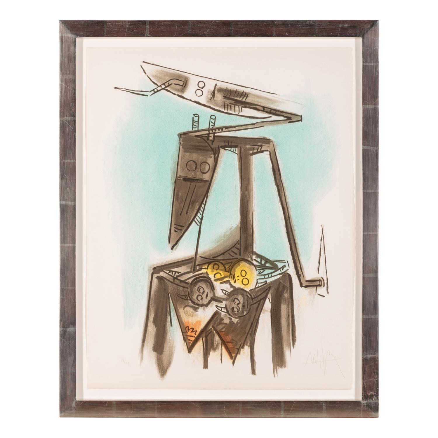Wifredo Lam (Cuban, 1902–1982) — Taureau-trois-graines s'est laisse' pousser les dents , 1973