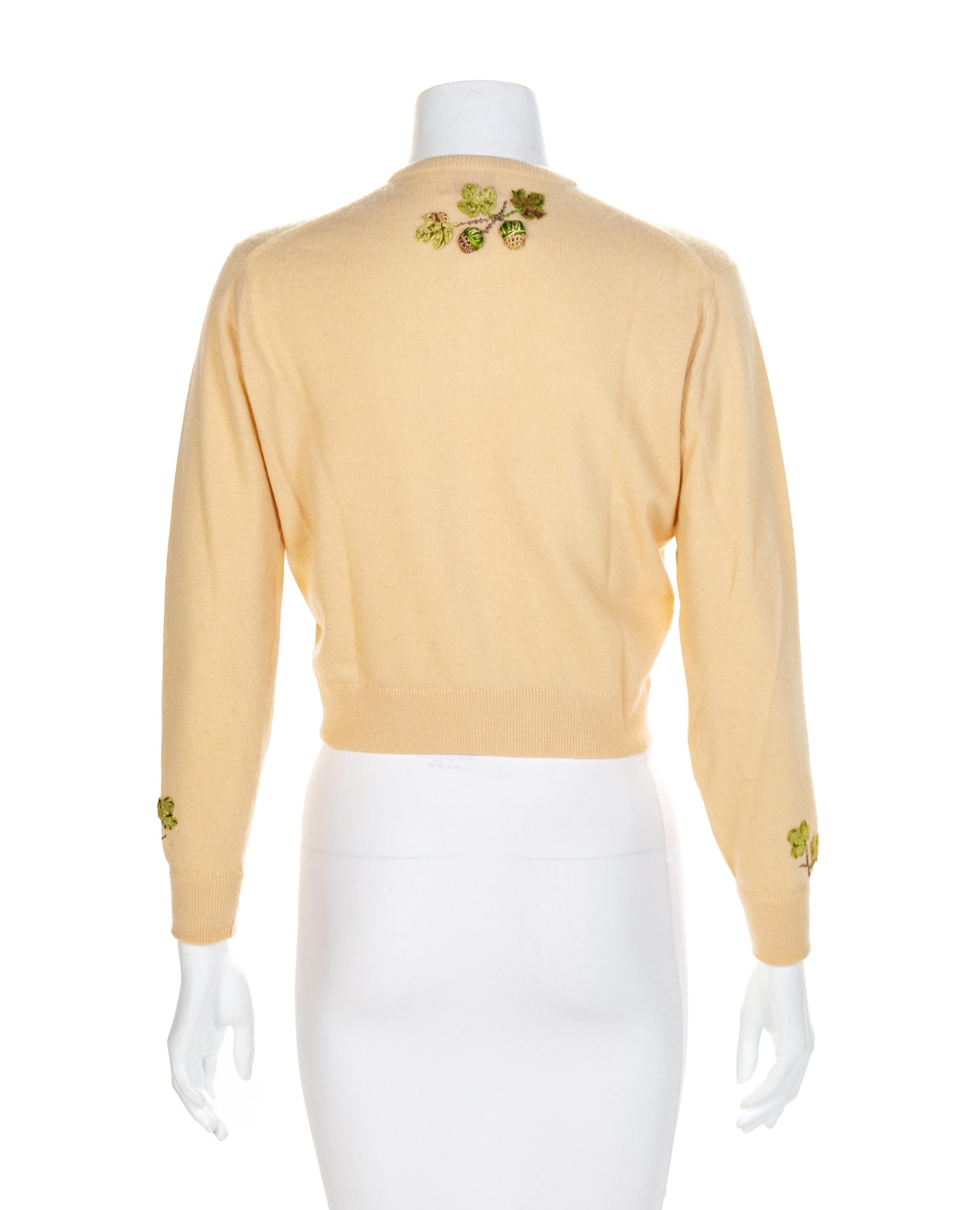 An Isabel Vintage Beige Cardigan, 1950-60s No size label