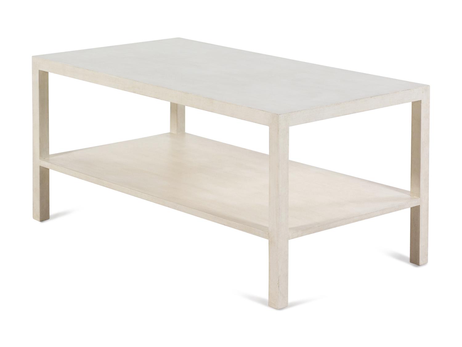 A White Painted Two-Tier Cocktail Table