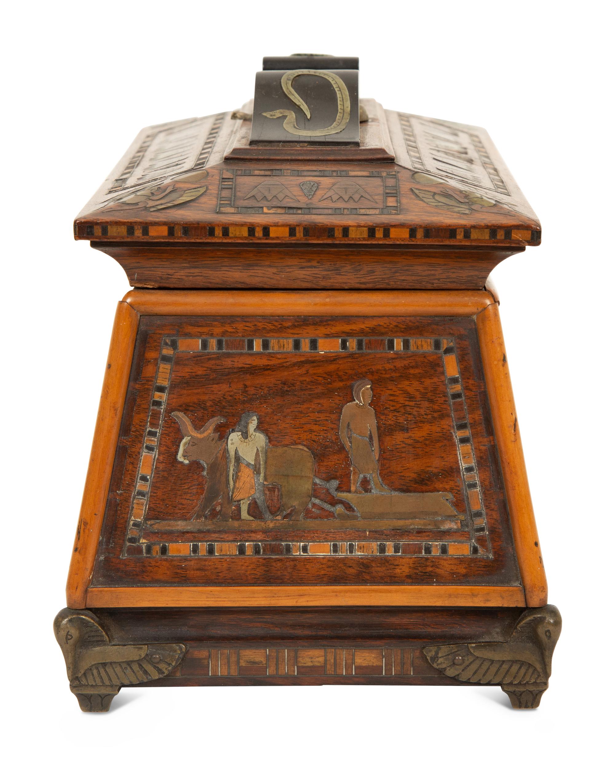 An Egyptian Revival Table Casket