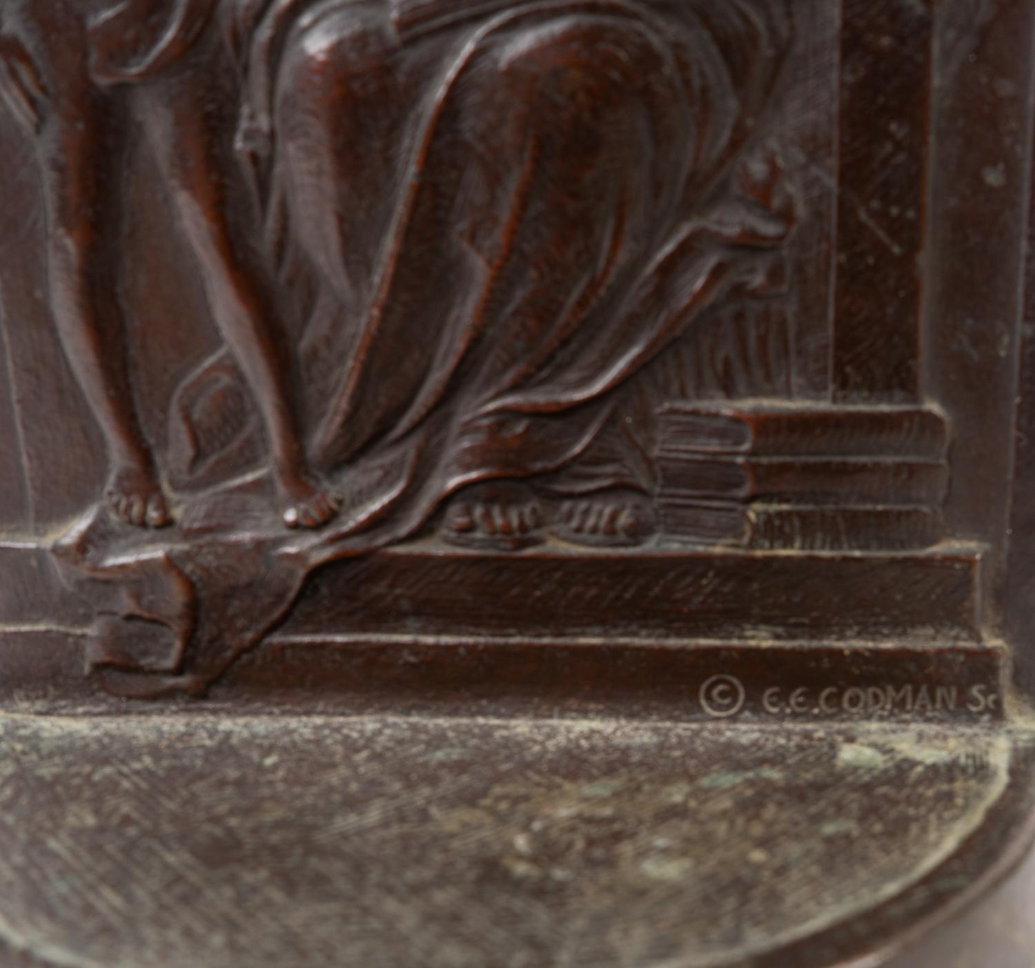 A Pair of Bronze Bookends