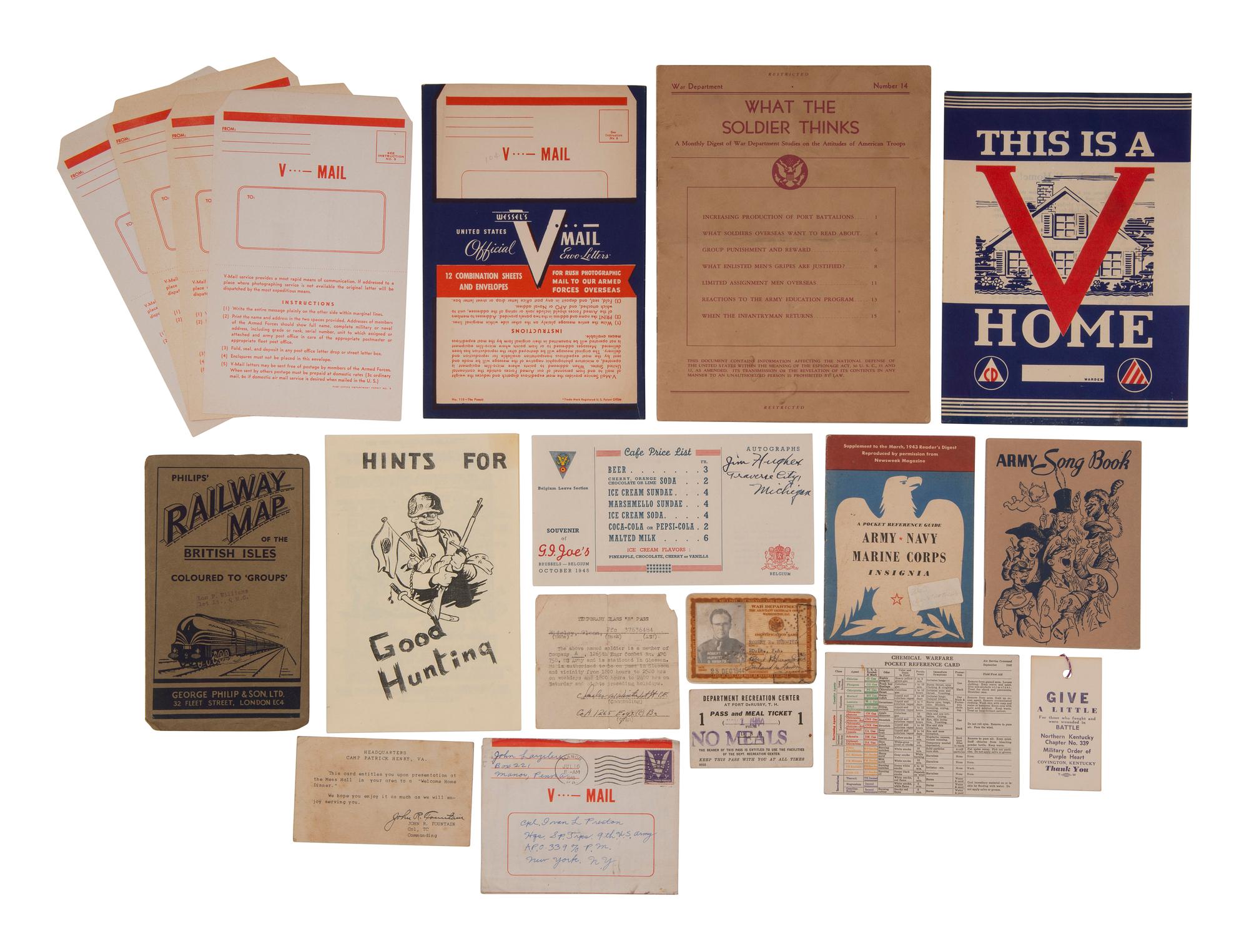 [WWI-WWII]. Collection of World War I and II-era photographs, RPPCs, ephemera, and correspondence.