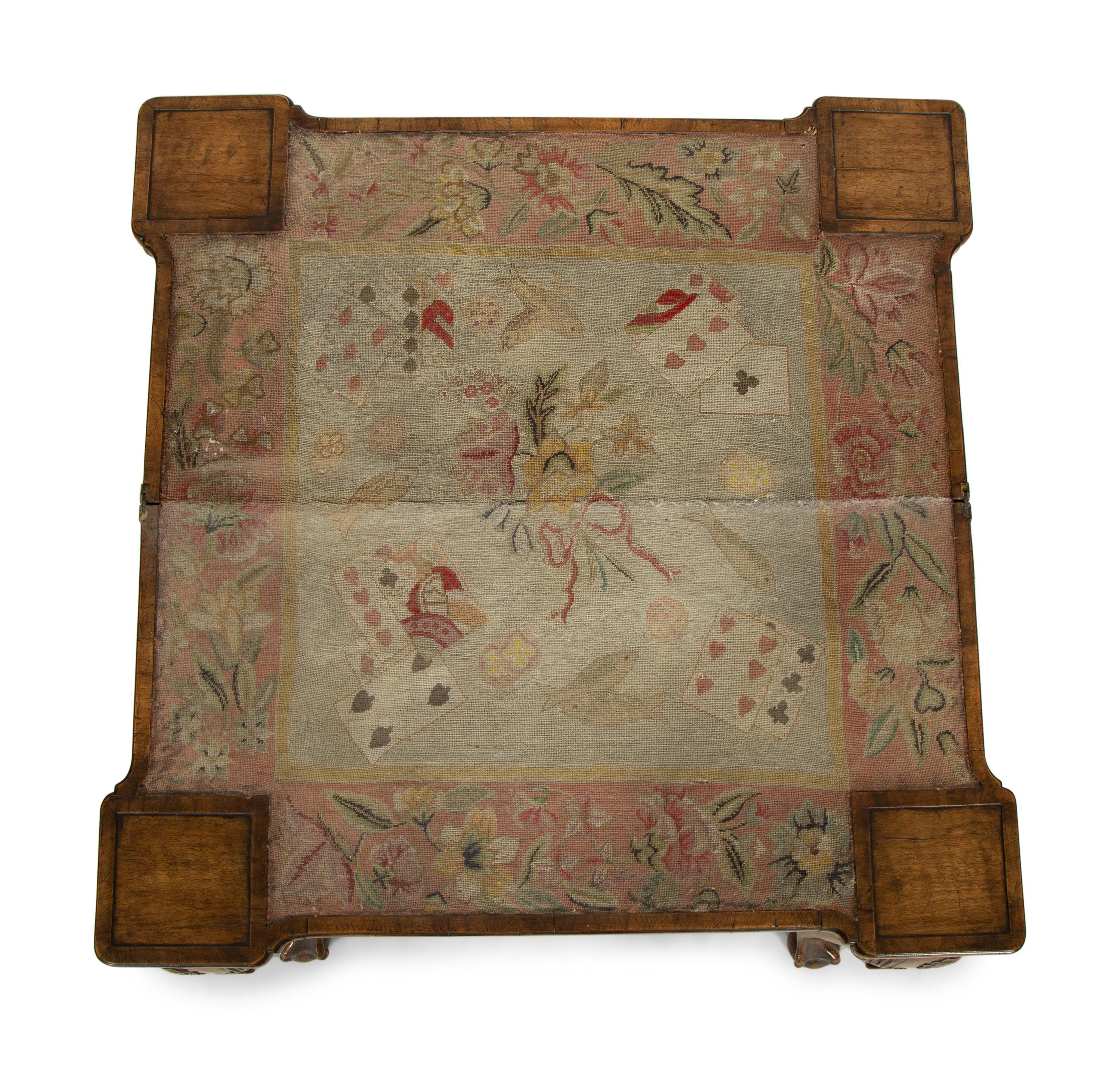 A George II Style Walnut Flip-Top Game Table