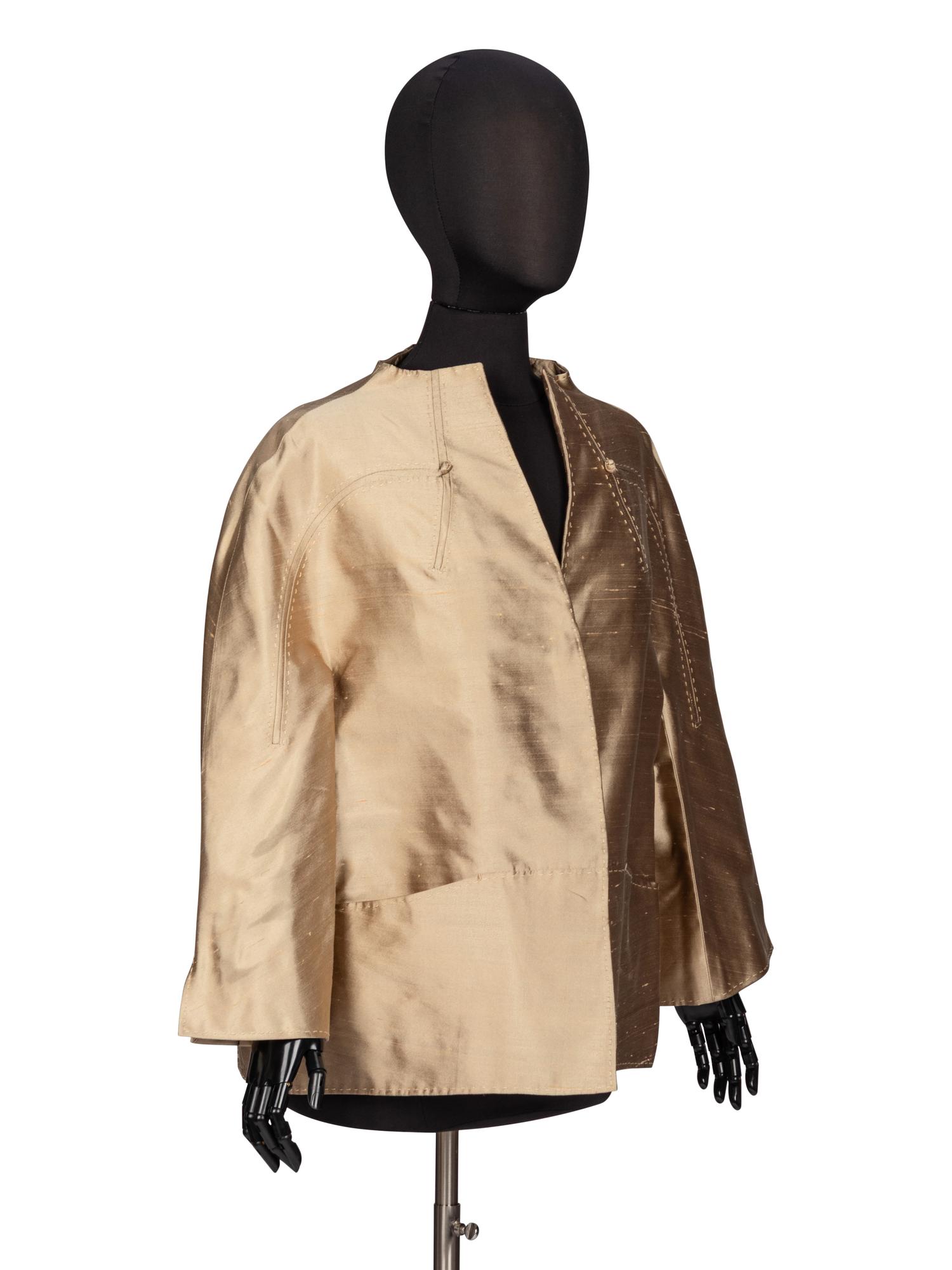 Ralph Rucci, Gold Silk Shantung Jacket