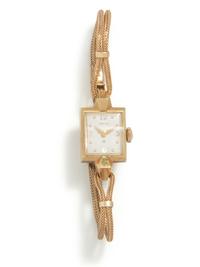 HAMILTON, RETRO, YELLOW GOLD WATCH