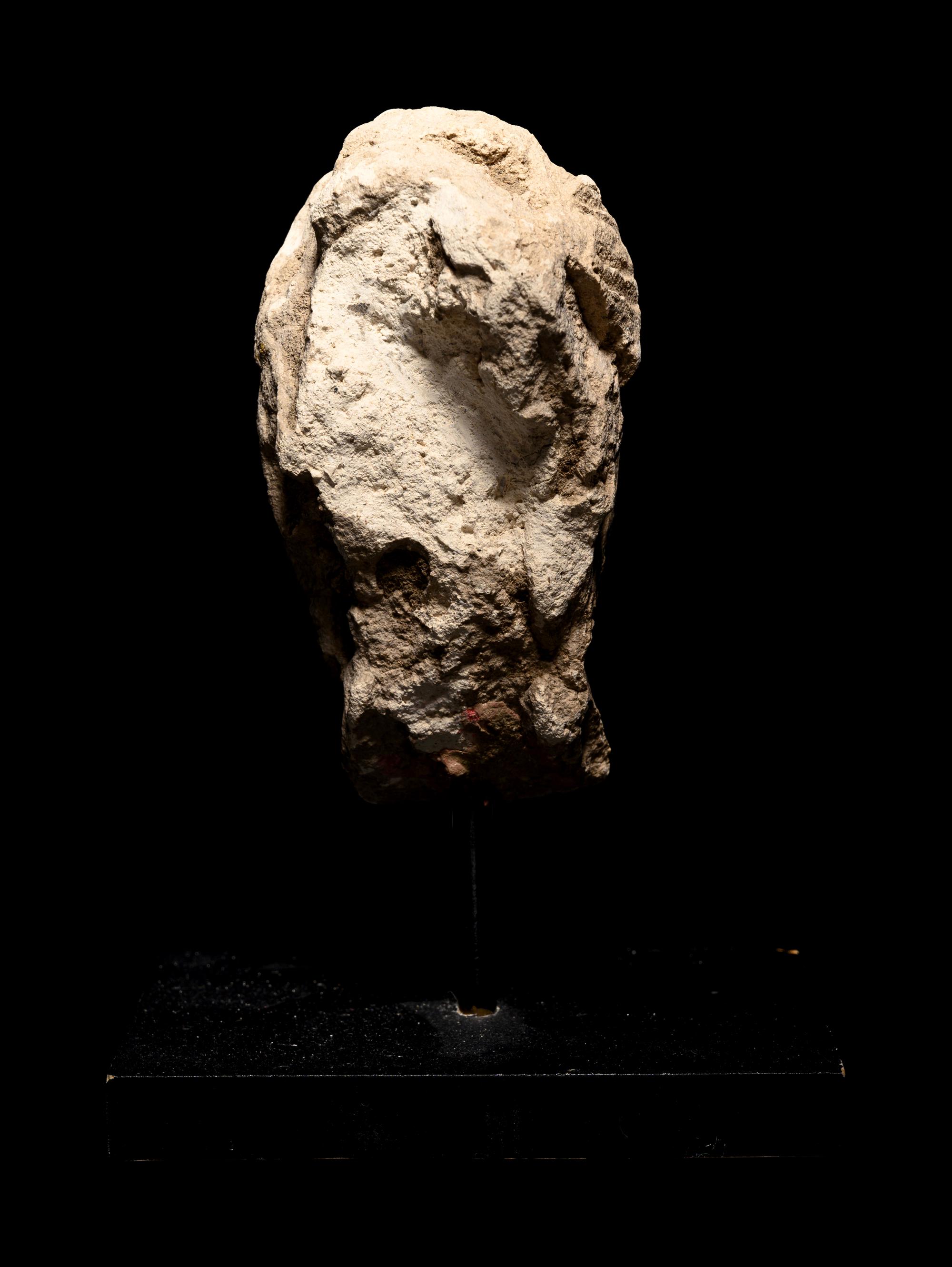 Two Gandharan Fragmentary Stucco Heads