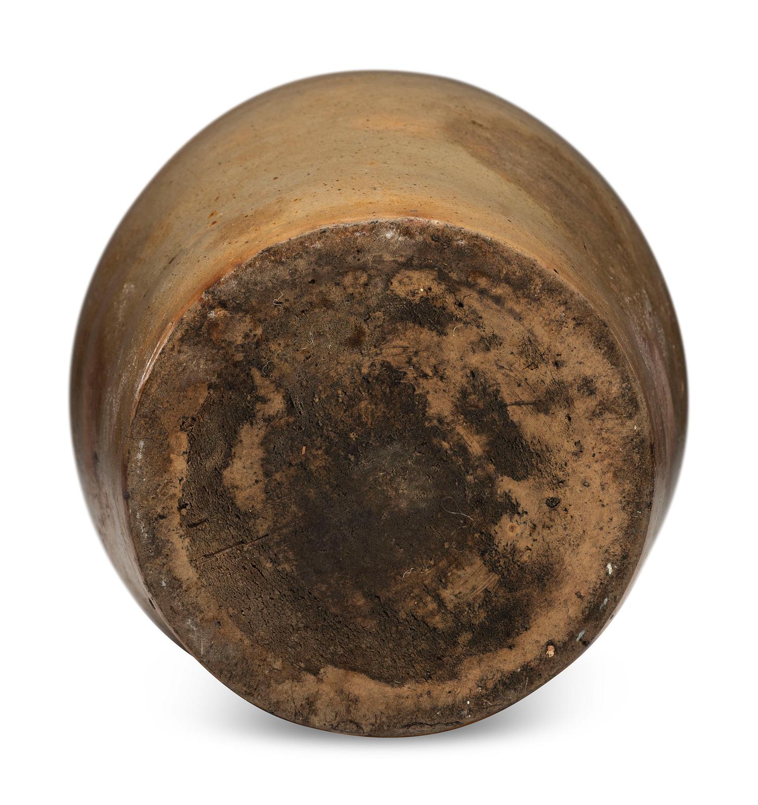 A Moore and Colvin Three-Gallon Ovoid Stoneware Crock