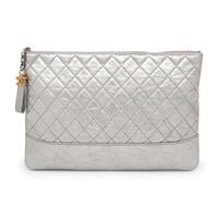 Chanel, Silver Gabrielle Flat Clutch