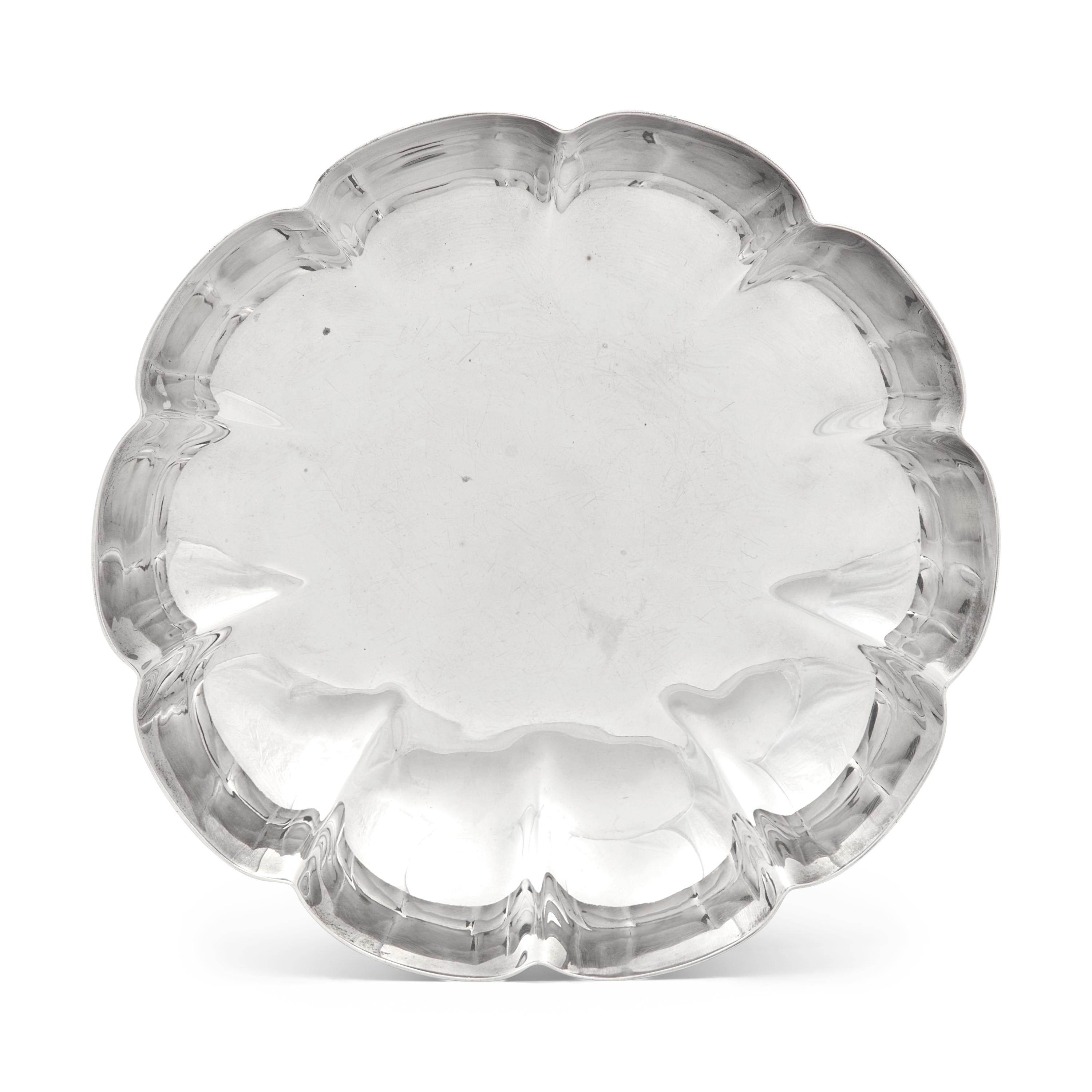 An American Sterling Silver Lobed Footed Dish