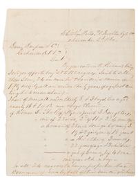 [SLAVERY & ABOLITION]. A letter from Dr. Conway D. Whittle (1809-1891) offering to sell 24 enslaved persons to the firm Davis Deupree & Co. of Richmond, Virginia. Mecklenberg County, Virginia. 2 November 1860.
