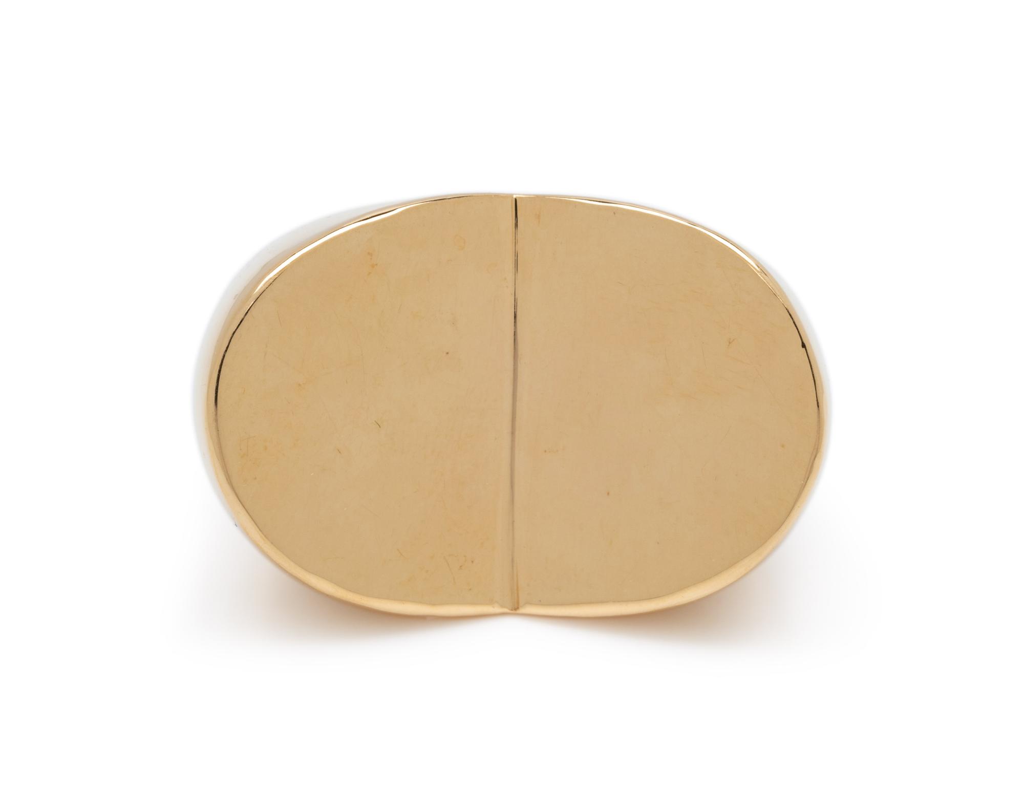 MODERNIST, YELLOW GOLD RING