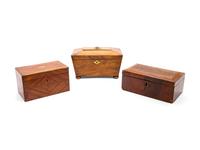 Three Regency Tea Caddies
