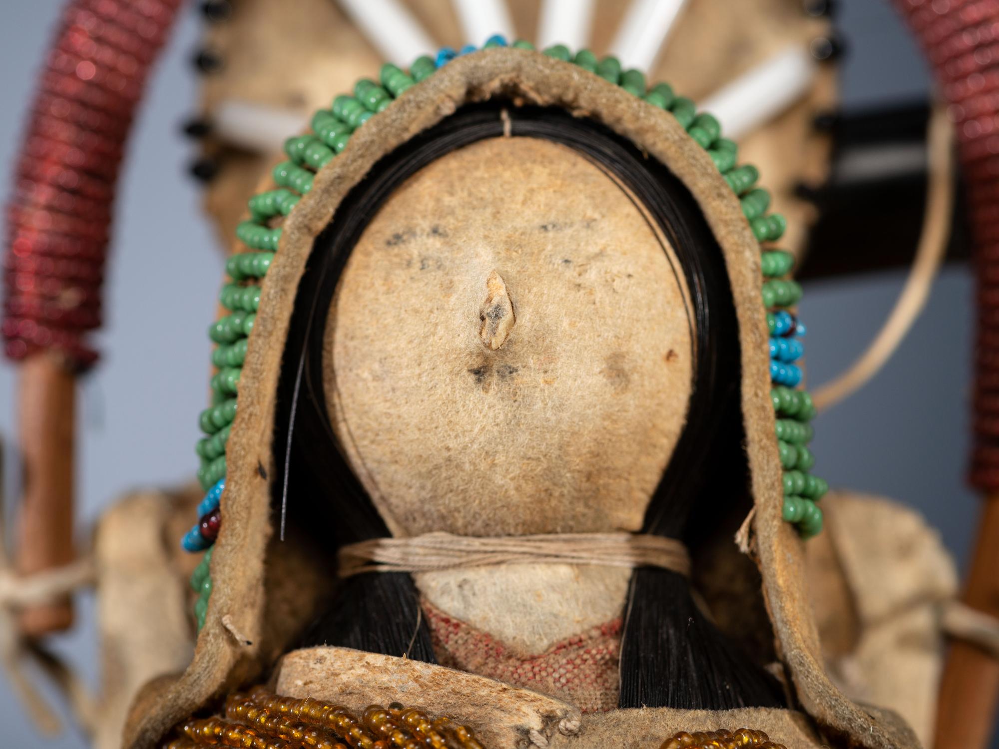 Umatilla Beaded Hide Doll Cradles