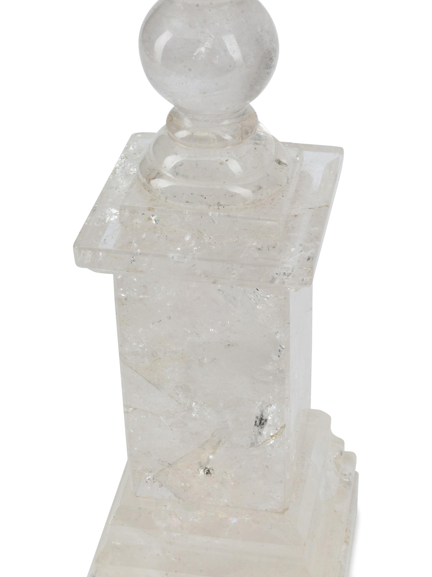 A Pair of Neoclassical Style Rock Crystal Tazze
