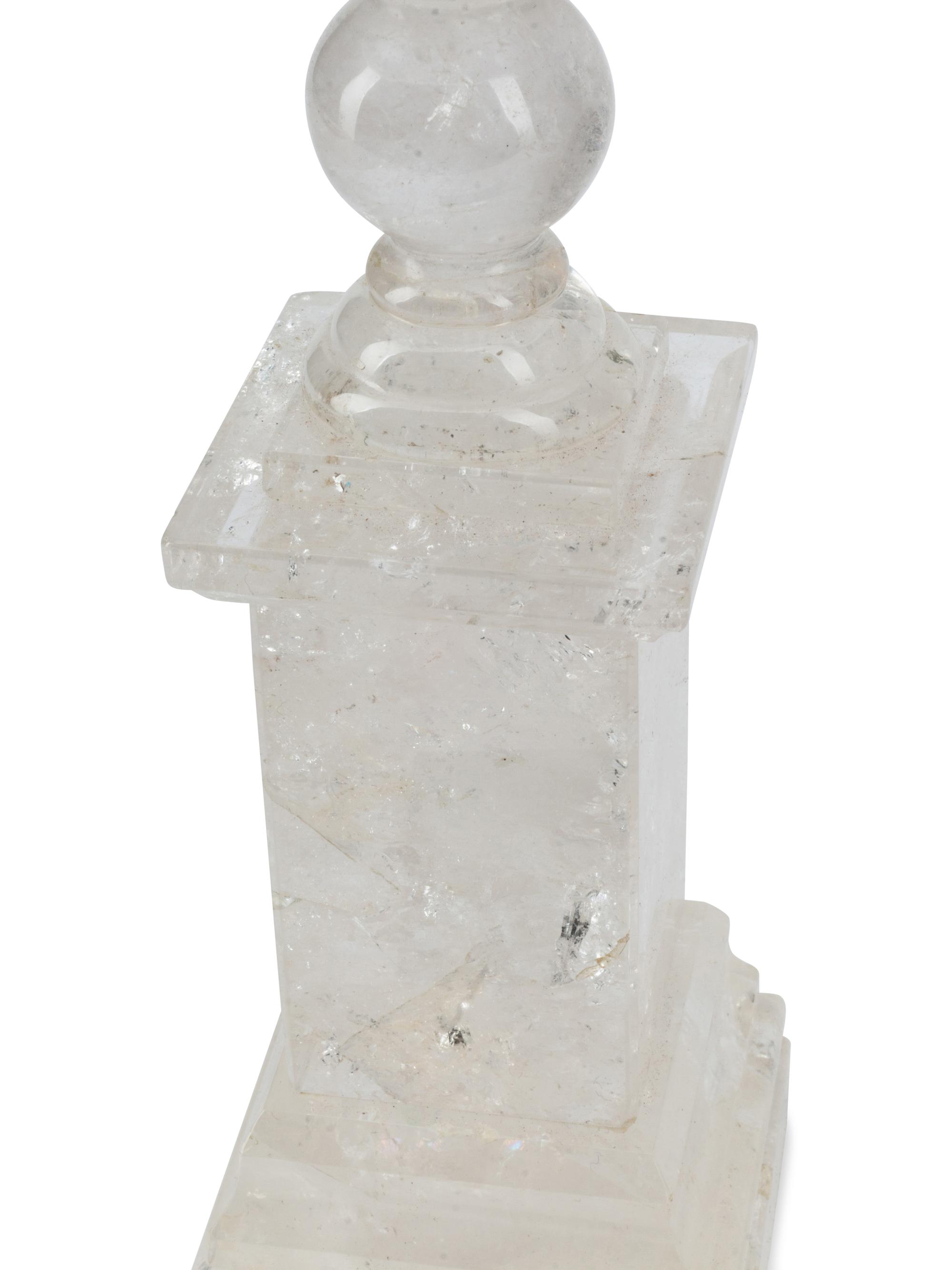 A Pair of Neoclassical Style Rock Crystal Tazze