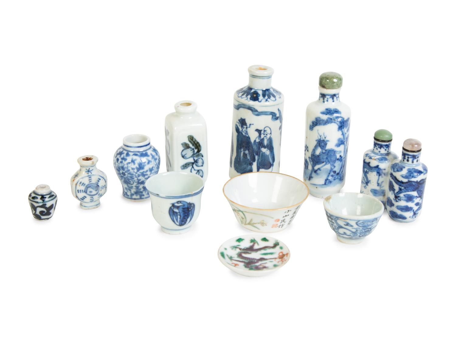 A Group of Eleven Chinese Porcelain Articles — 19TH/20TH CENTURY