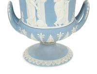 A Large Wedgwood Jasperware Bough Vase and a Wine Cooler