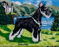 Three Works of Art depicting Schnauzers Largest: 27 1/2 x 21 1/2 inches.