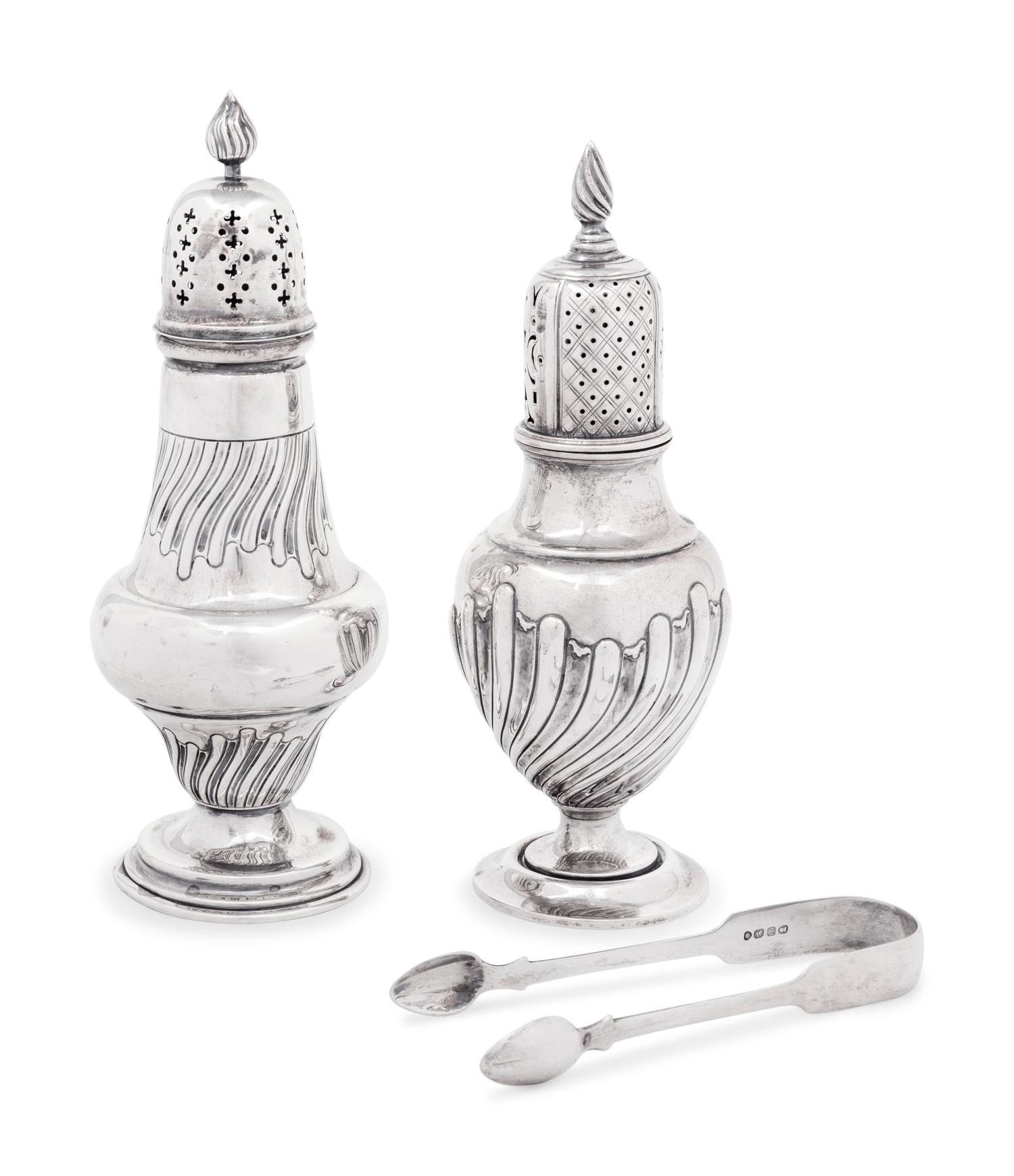 Two Victorian Silver Muffineers