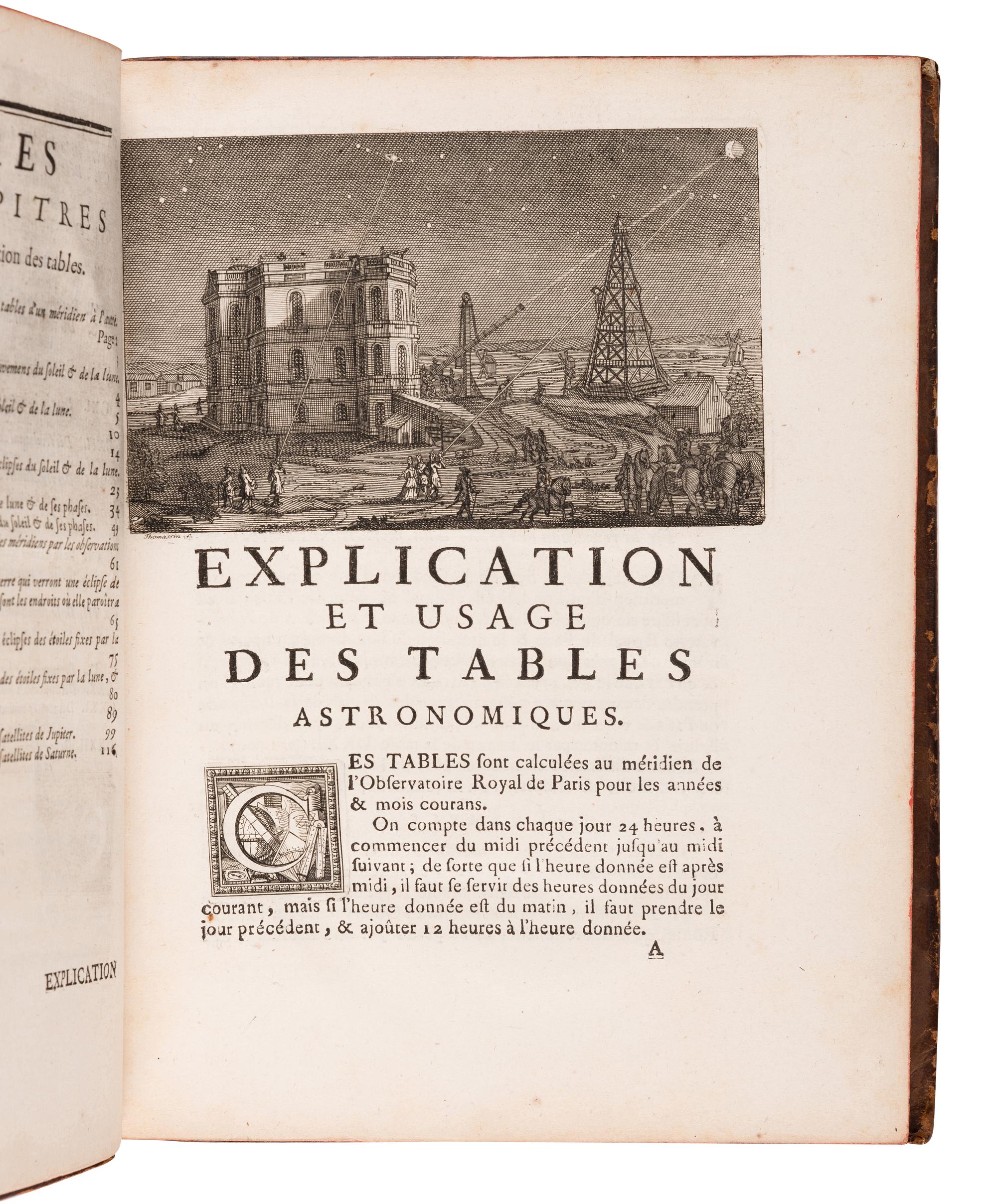 CASSINI, JACQUES. Tables astronomiques du soleil, de la lune, des planets, des etoiles fixes, et des satellites de Jupiter et de Saturne . Paris: de l'imprimerie royale, 1740.