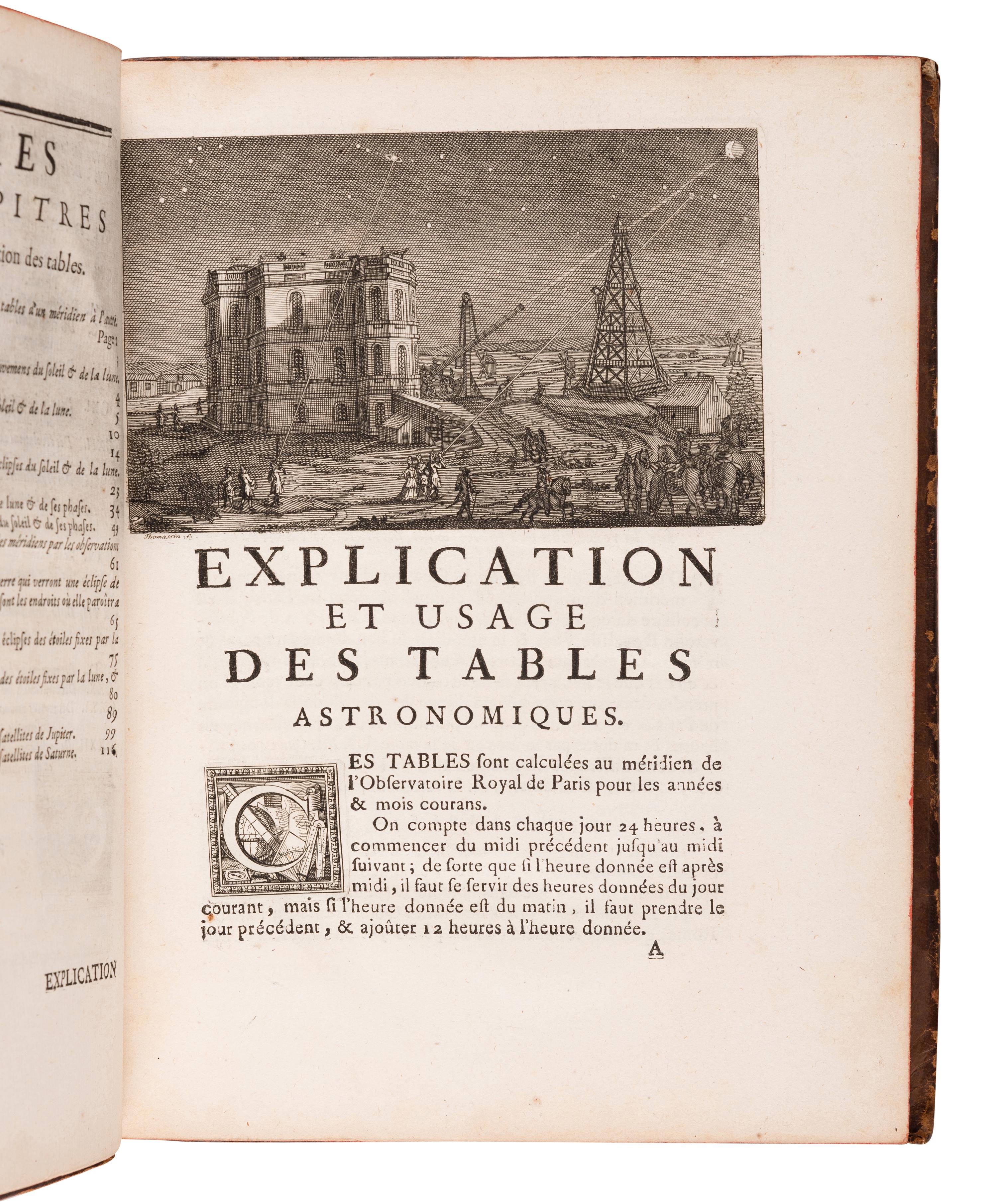 CASSINI, JACQUES. Tables astronomiques du soleil, de la lune, des planets, des etoiles fixes, et des satellites de Jupiter et de Saturne . Paris: de l'imprimerie royale, 1740.