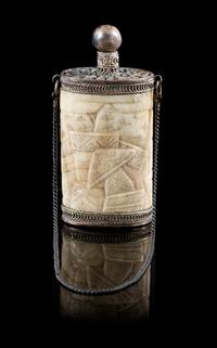 A Bone Snuff Bottle Height 3 inches.