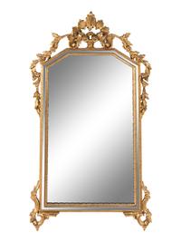 An Italian Baroque Style Giltwood Mirror