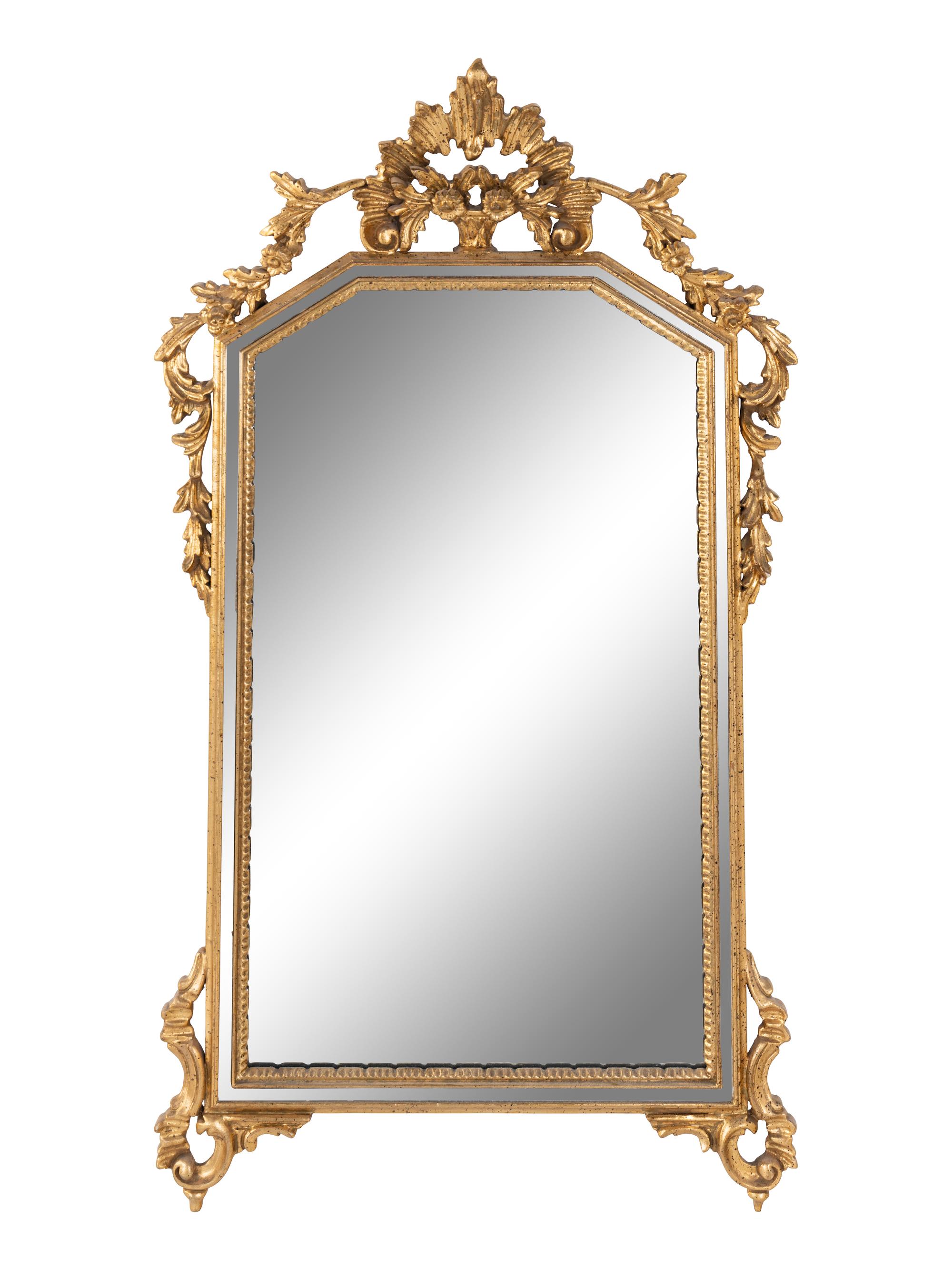 An Italian Baroque Style Giltwood Mirror
