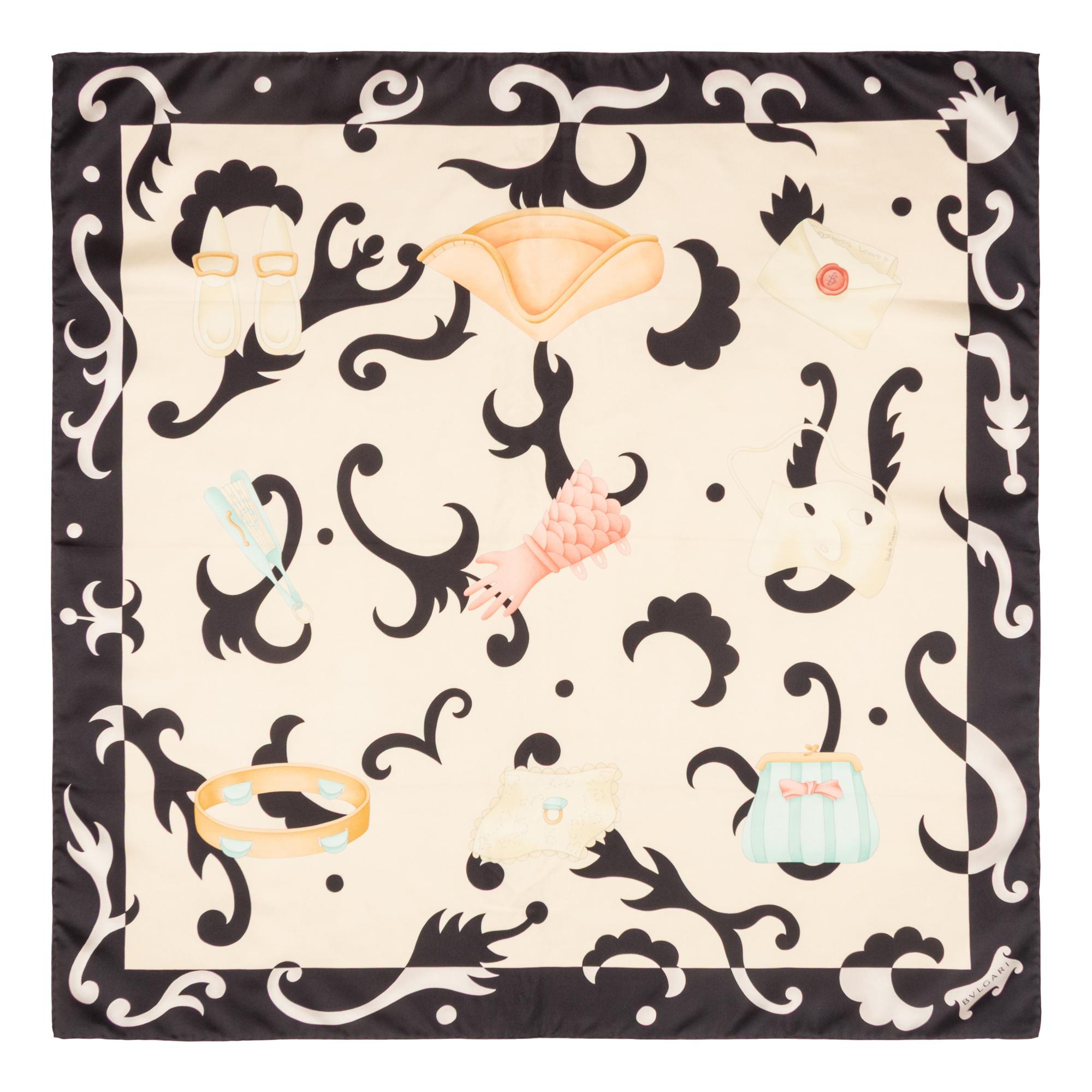 Five Designer Silk Scarves