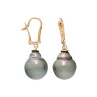 BLACK CULTURED PEARL EARRINGS