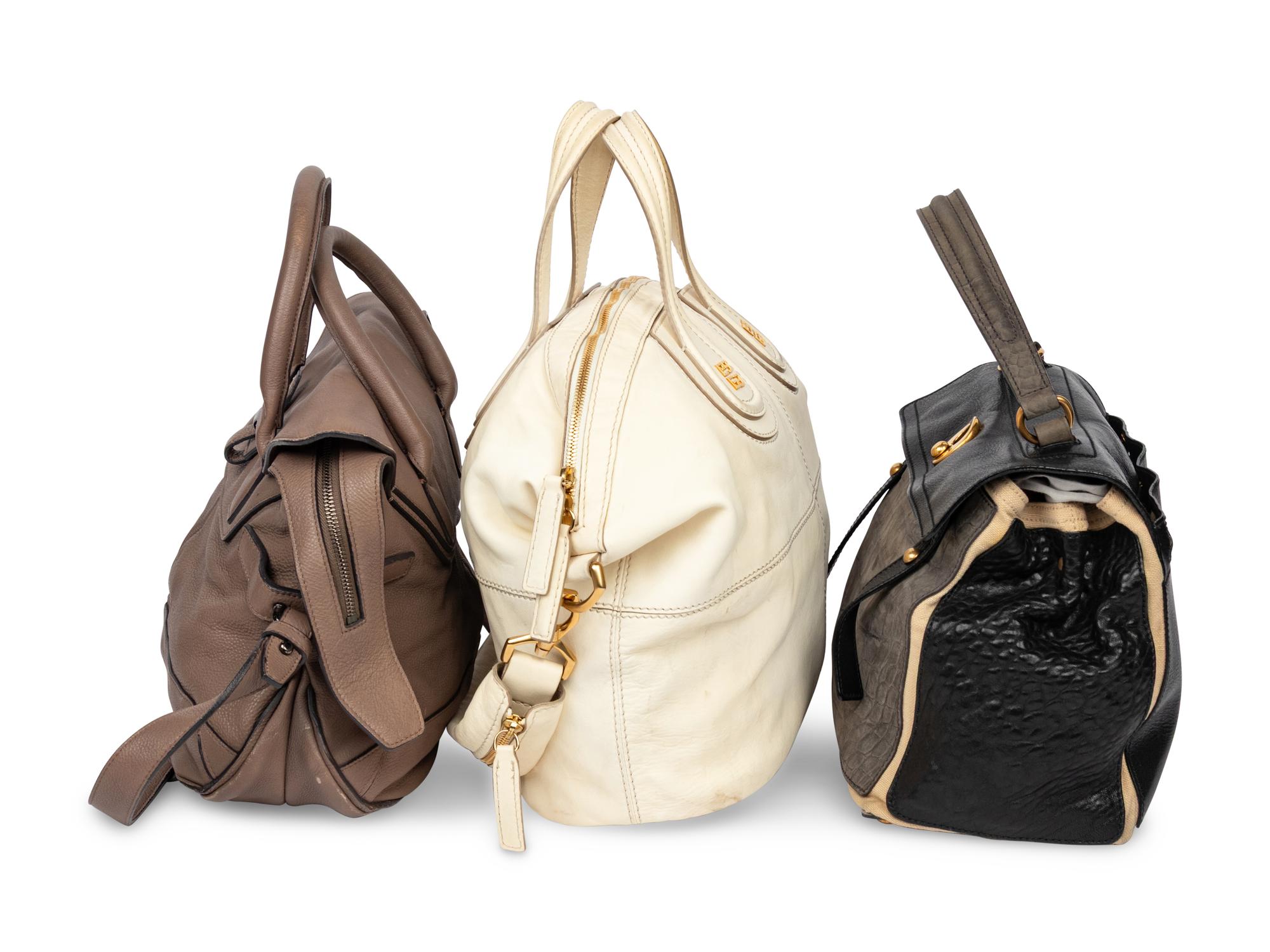Three Designer Handbags - Balenciaga, YSL, Givenchy
