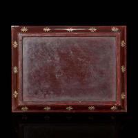 A mother of pearl-inlaid lacquer "Phoenix and Pine" tray 贝母镶嵌”凤栖梧桐“大漆托盘