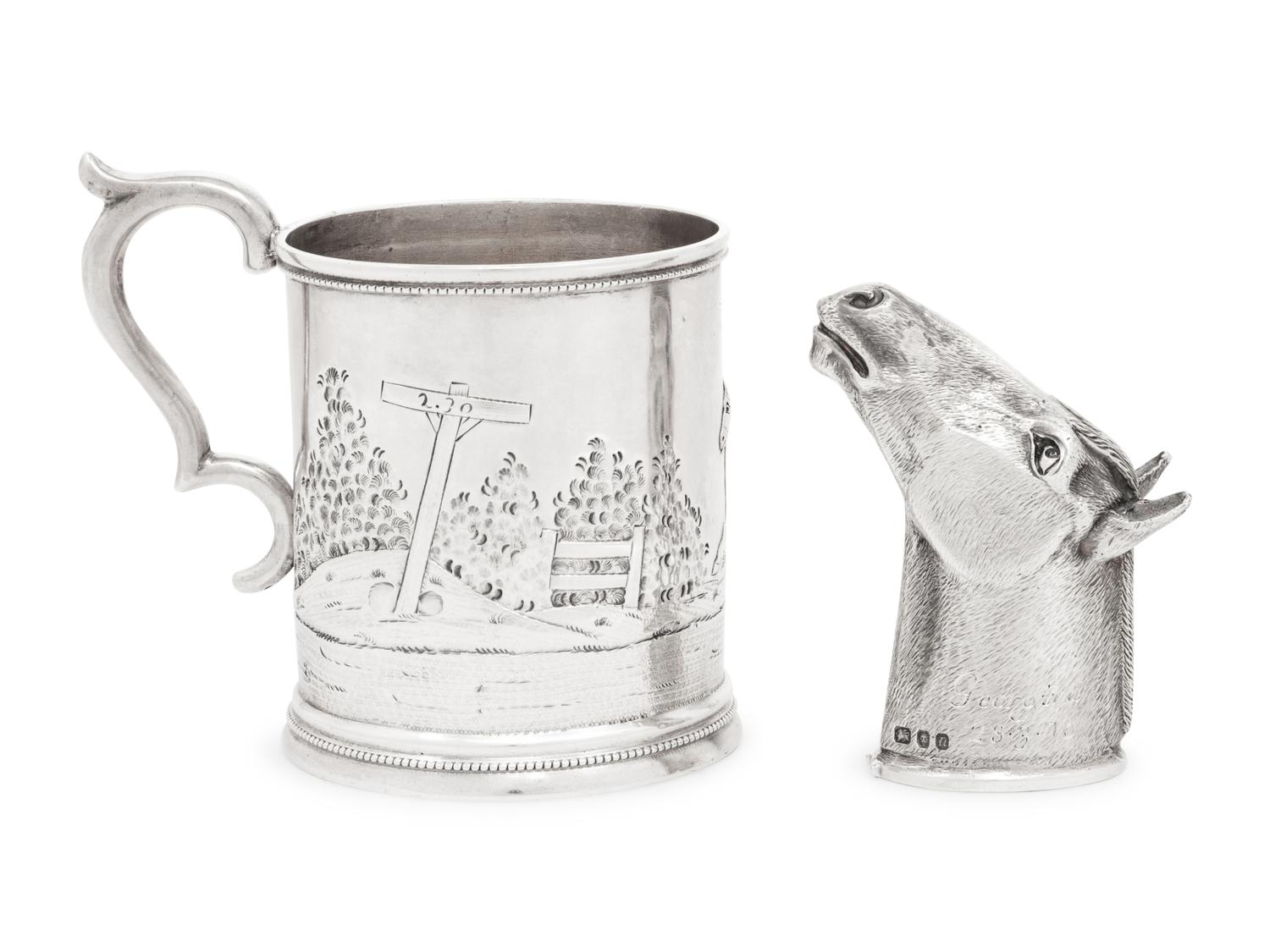 Two Silver Articles of Equestrian Interest