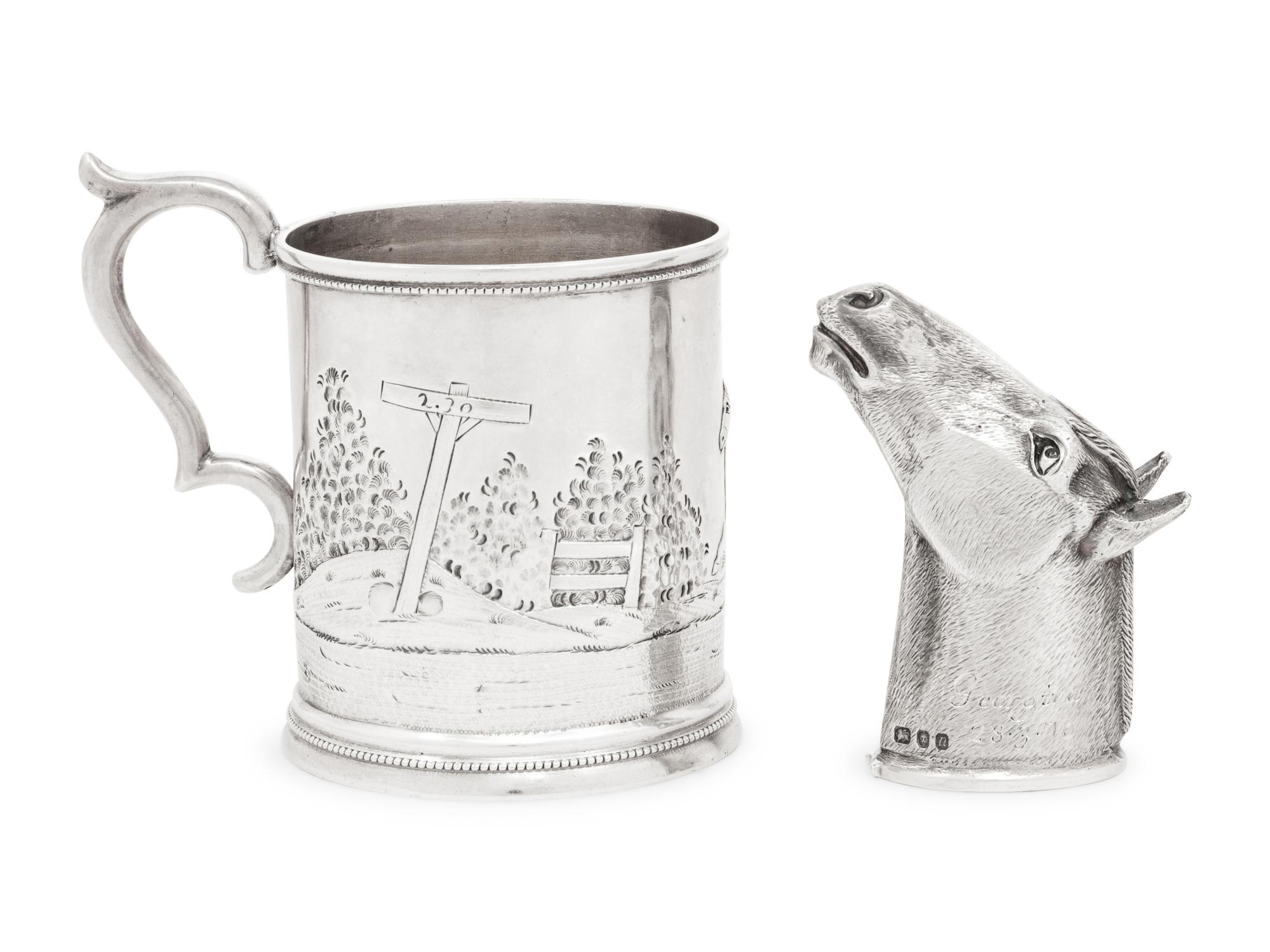 Two Silver Articles of Equestrian Interest