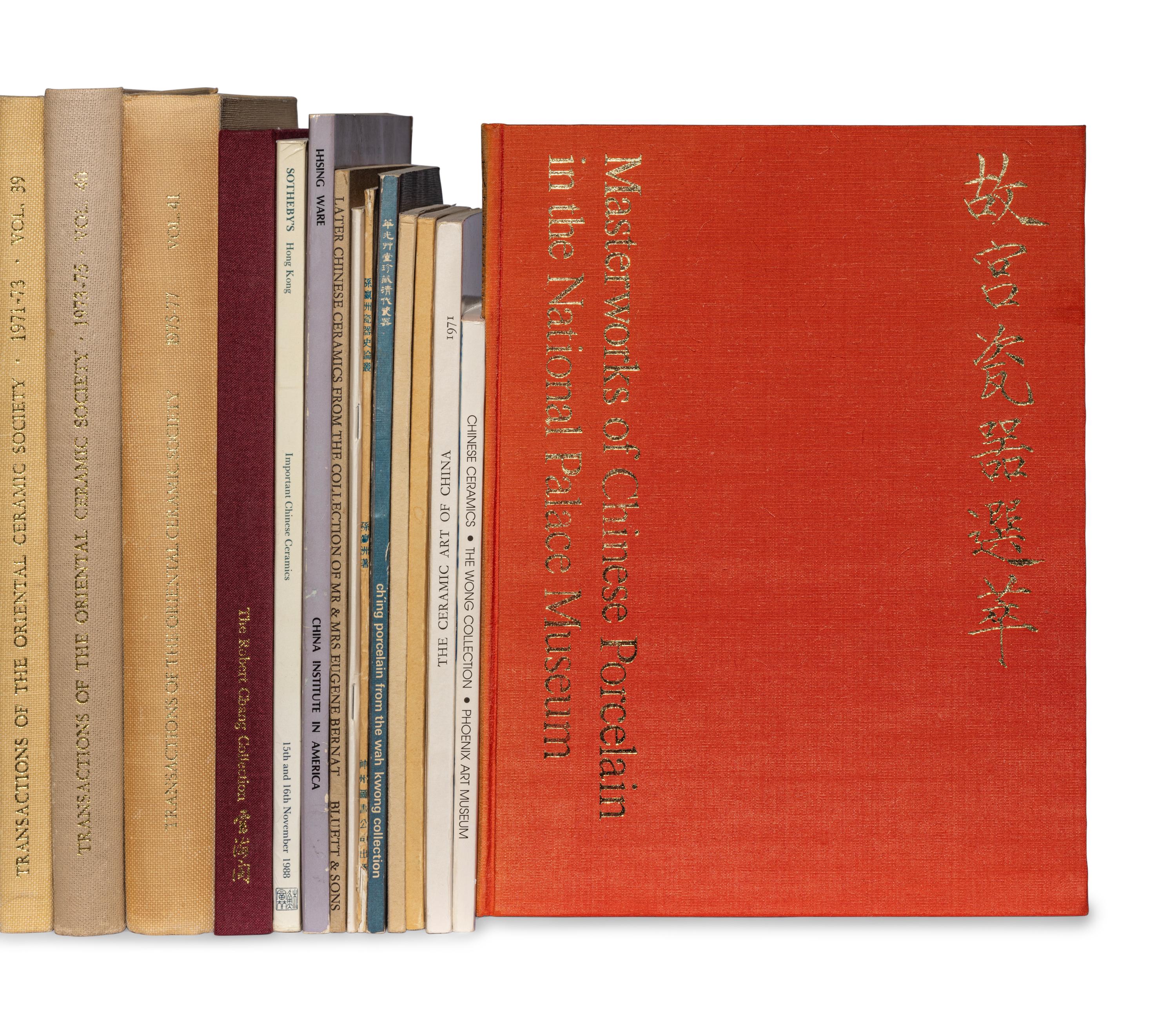 [CHINESE PORCELAIN] a group of catalogs and reference works about Chinese Porcelain, comprising: