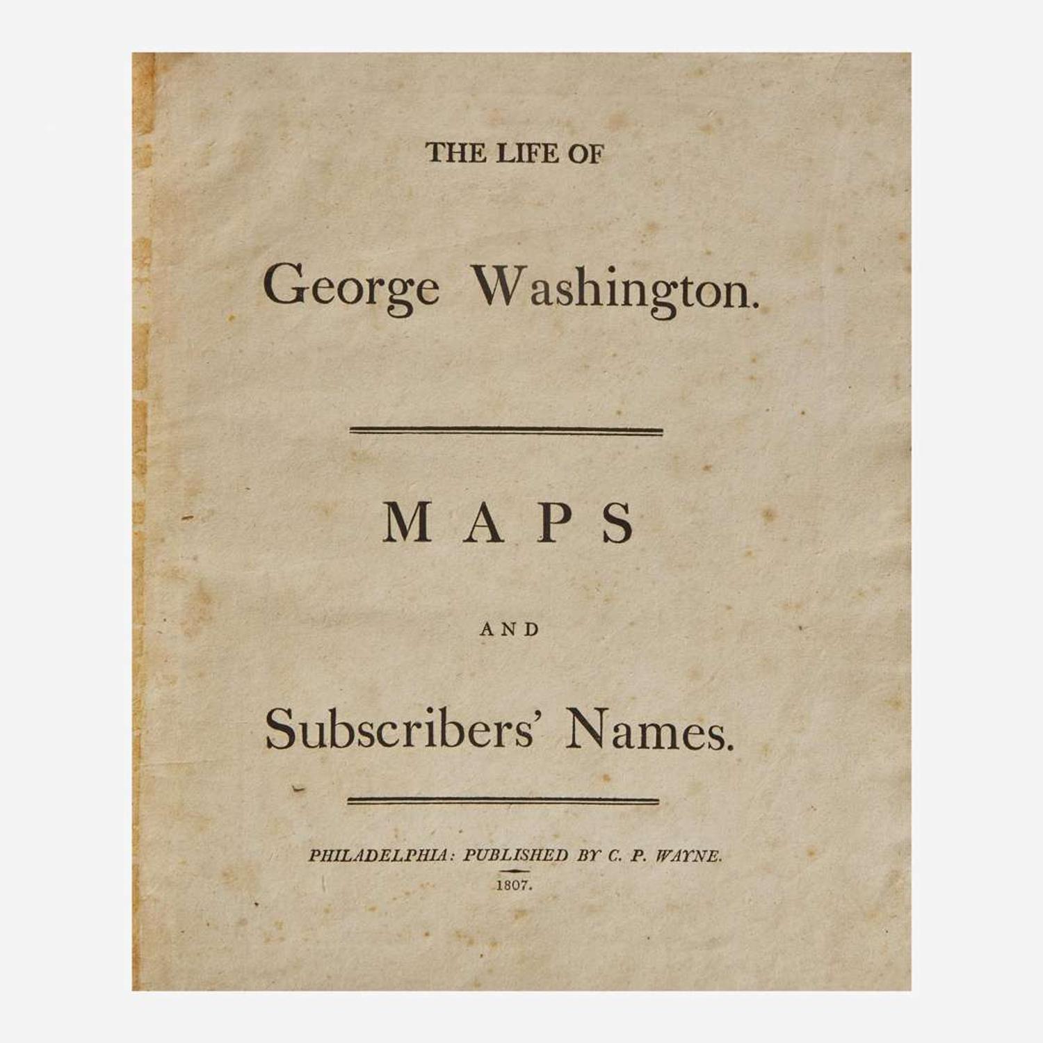 [Americana] [Washington, George] Marshall. John The Life of George Washington, Commander in Chief of the American Forces...and First President of the United States...